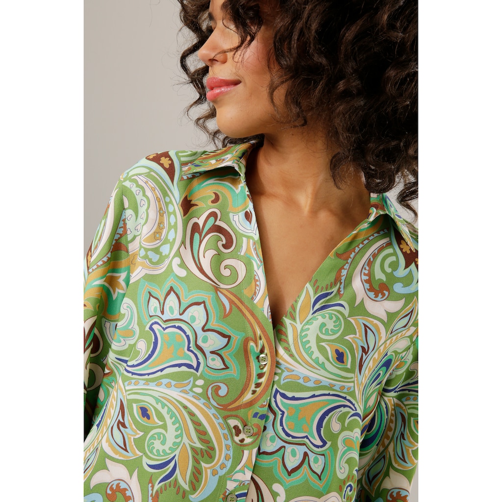 Aniston CASUAL Hemdbluse, graphische Paisley-Muster - jedes Teil ein Unikat