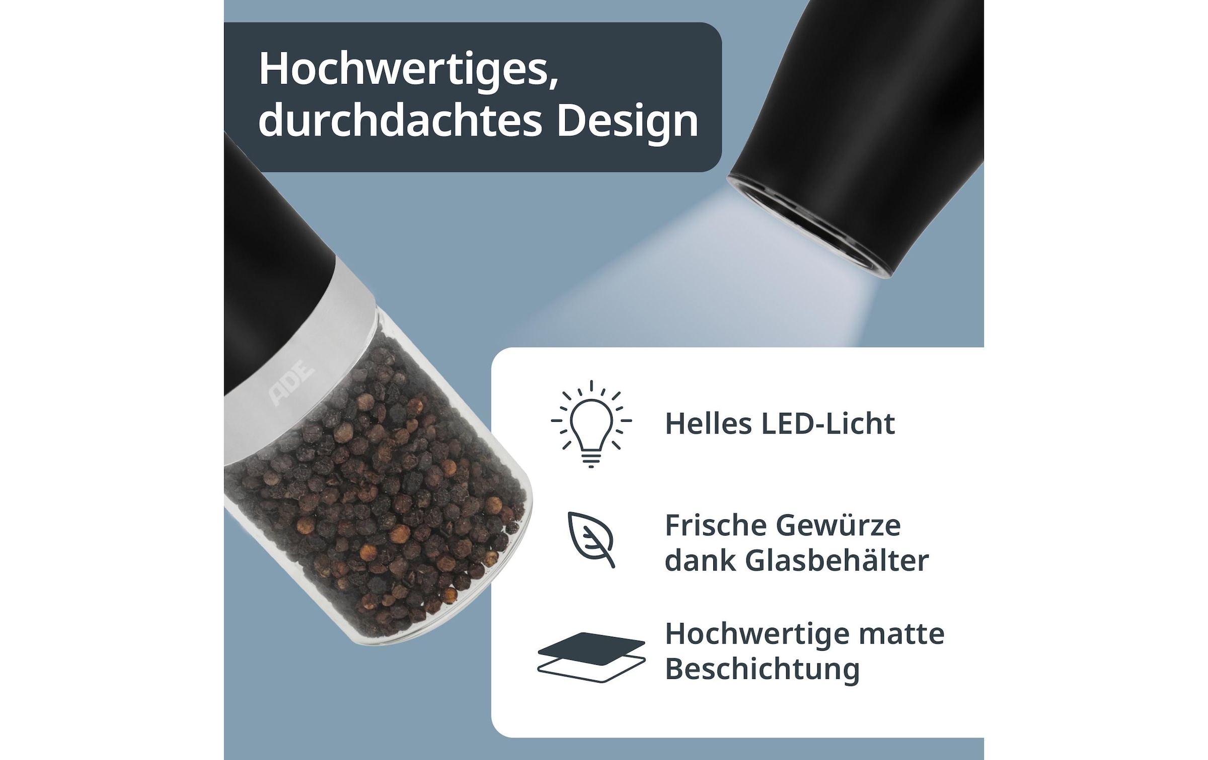 ADE Salz-/Pfeffermühle »18,3 cm«