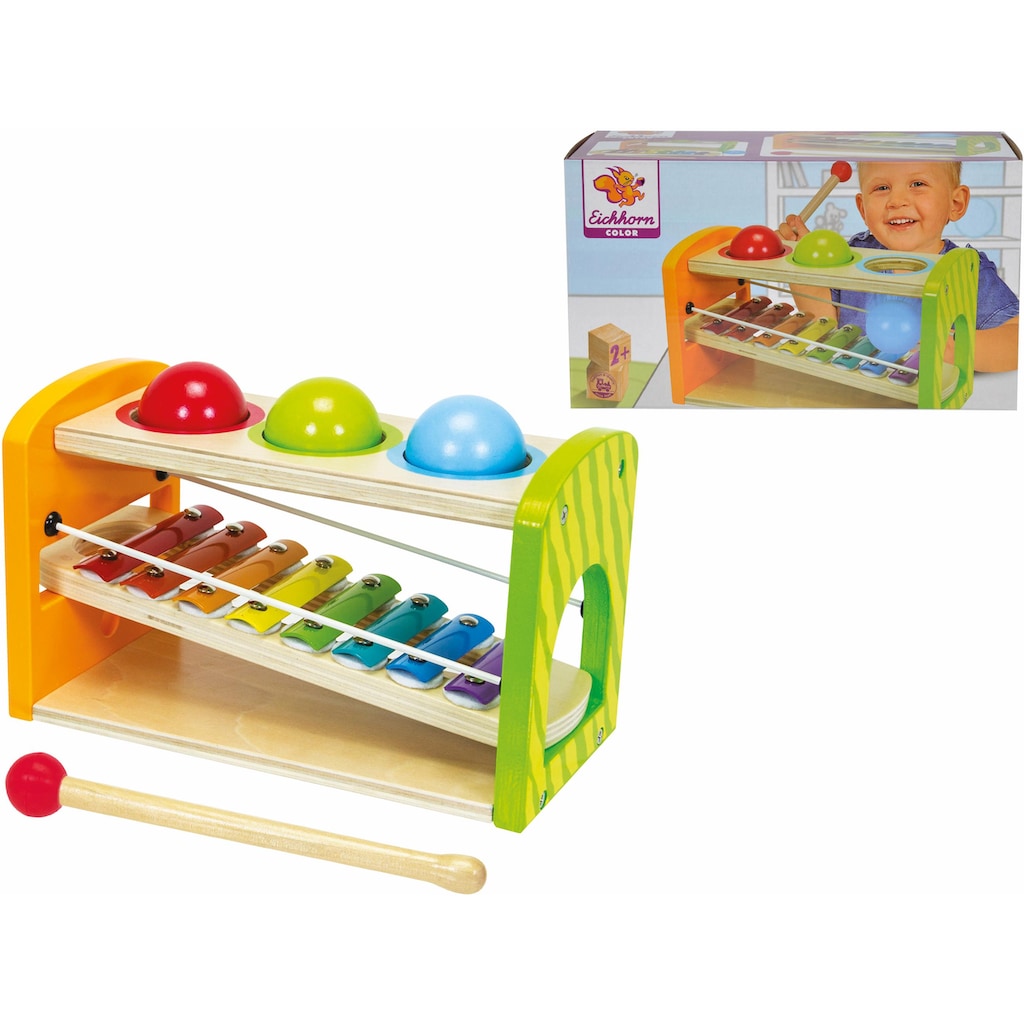 Eichhorn Spielzeug-Musikinstrument »Color, Xylophon Klopfbank«