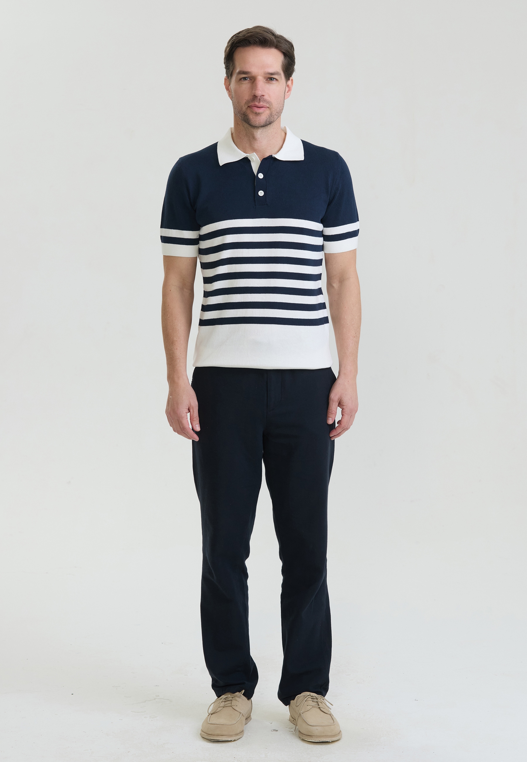 Felix Hardy Poloshirt »Gestreiftes Strick-Poloshirt Kurzarm«