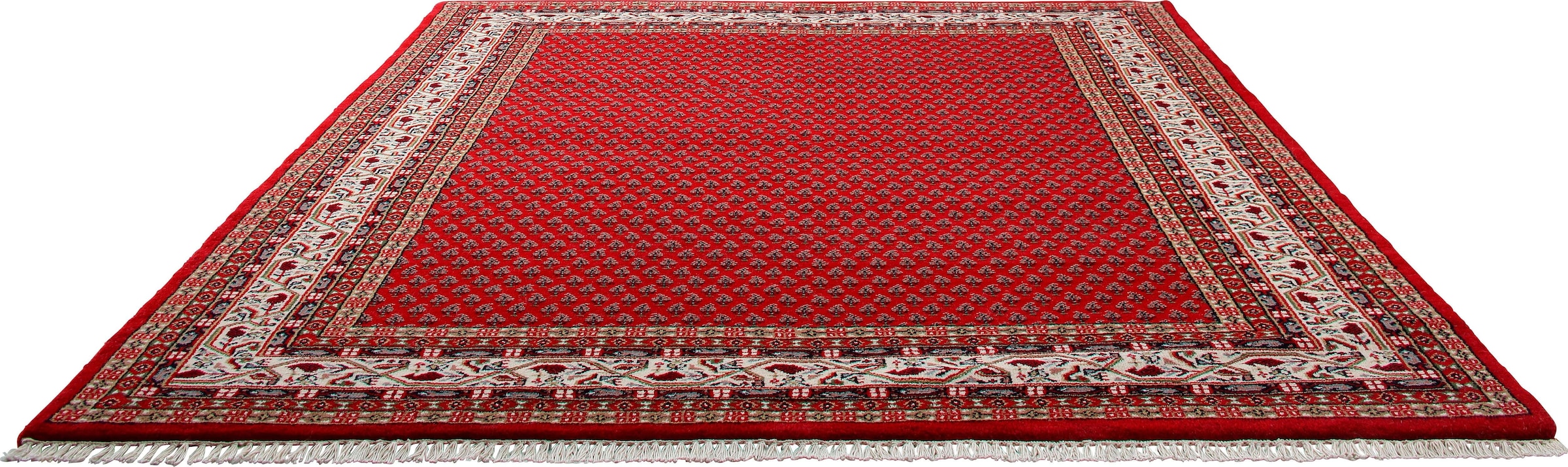 Orientteppich »Levin«, rechteckig, handgeknüpft, reine Wolle, mit Fransen, Wohnzimmer