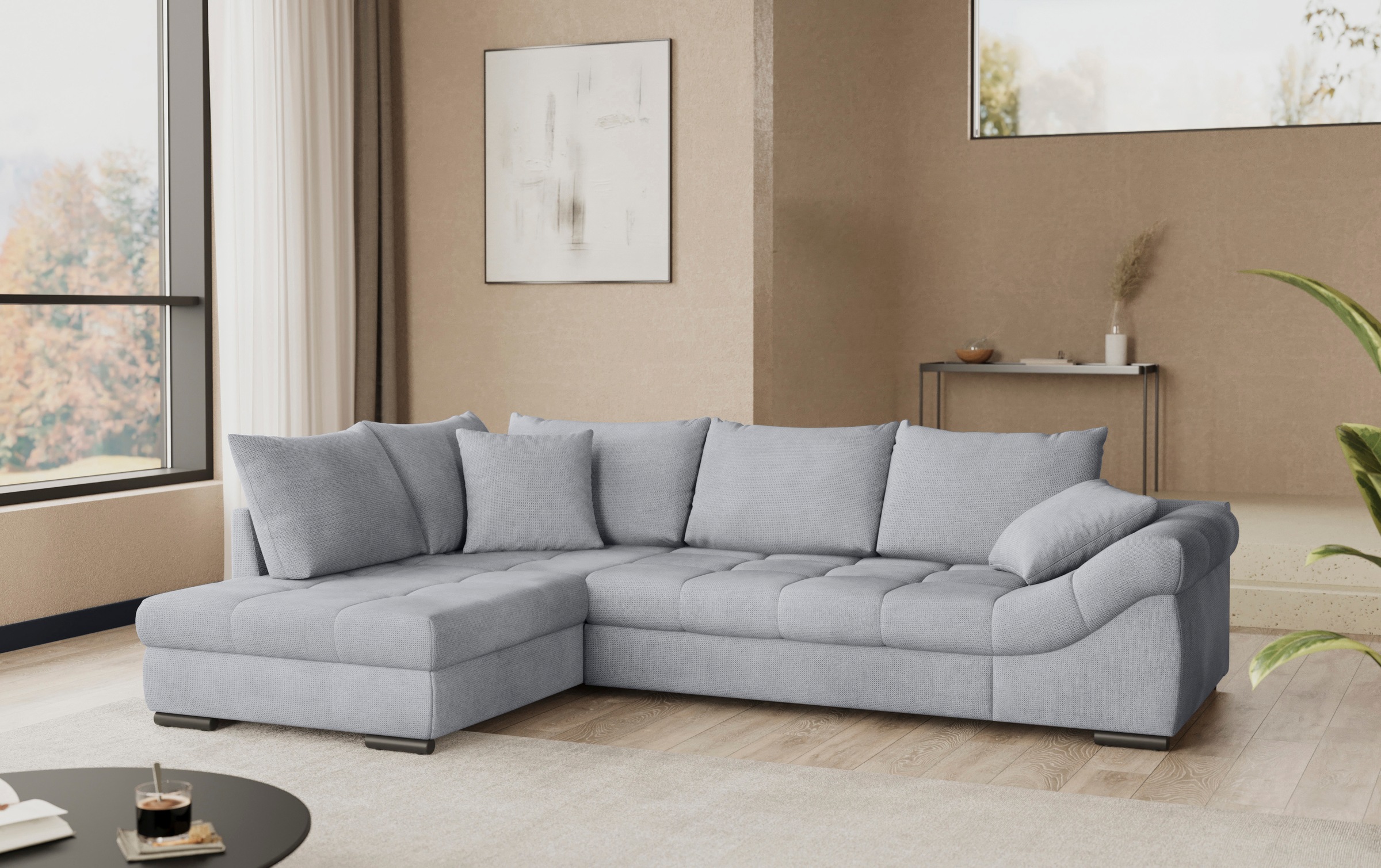 Mr. Couch Ecksofa »Allegro DuraFlex, L-Form«, Hochschläfer-Bettauszug, Kaltschaumpolsterung, bis 140 kg belastbar