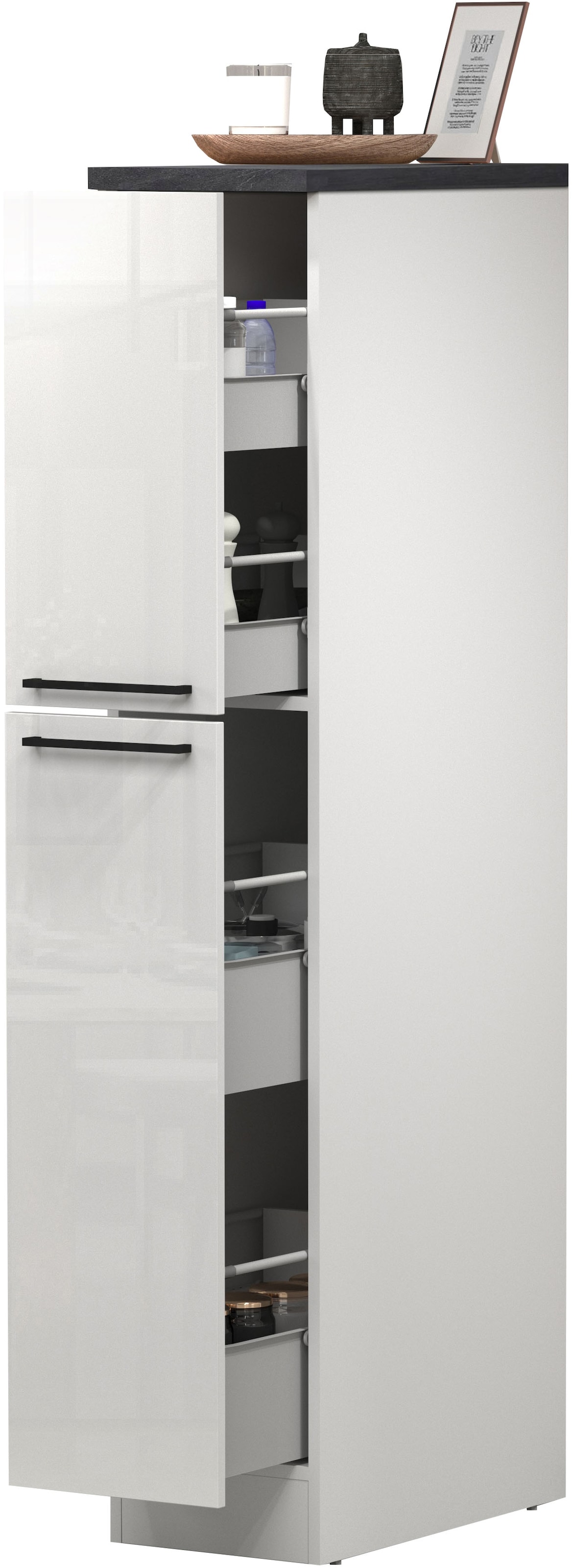 KOCHSTATION Apothekerschrank »KS-Sole« Breite 30 cm, 2 Auszüge, 4 Fächer