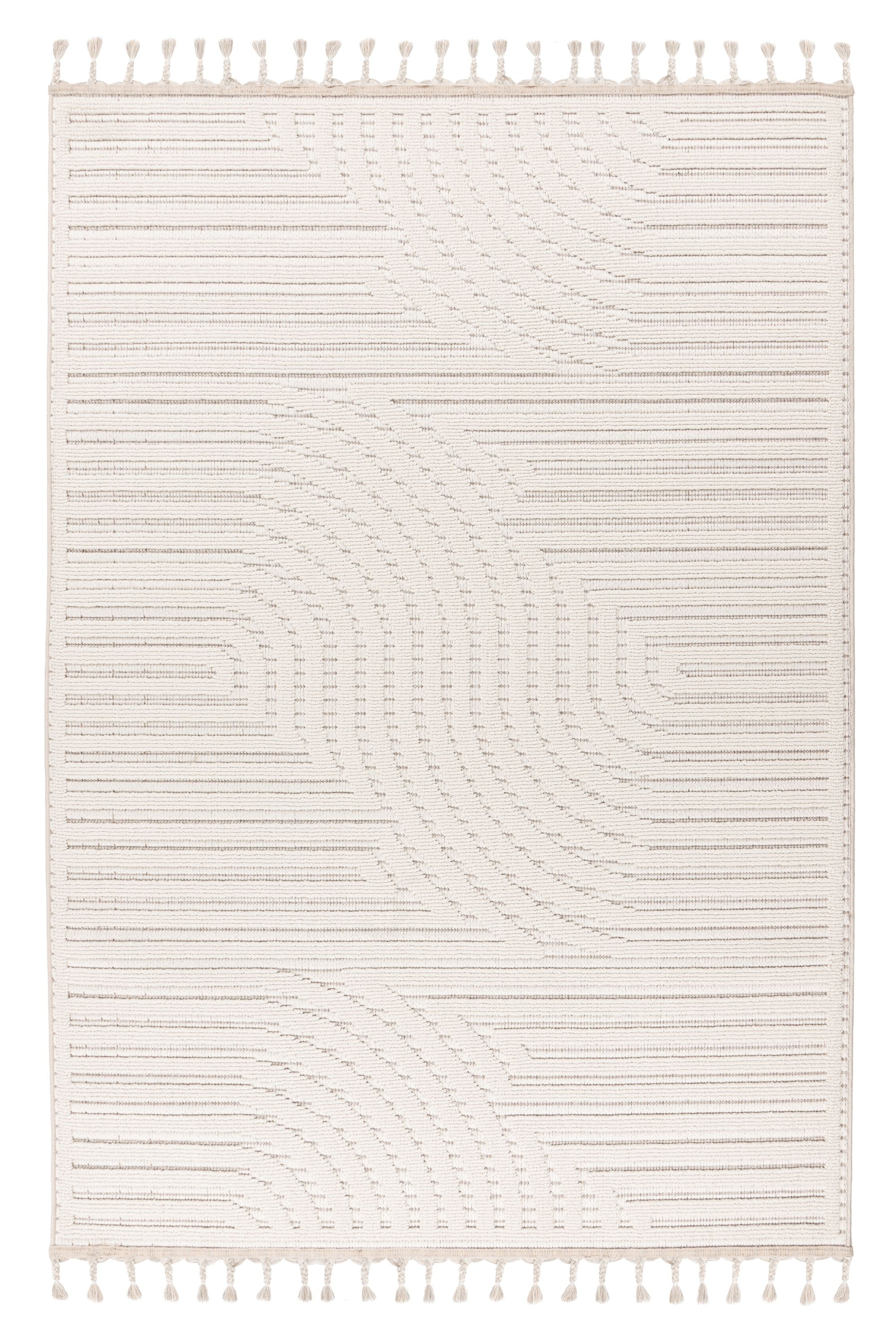 Kayoom Teppich "Reef 225" rechteckig 9 mm Höhe Kurzflor, Struktur, mit Fran günstig online kaufen