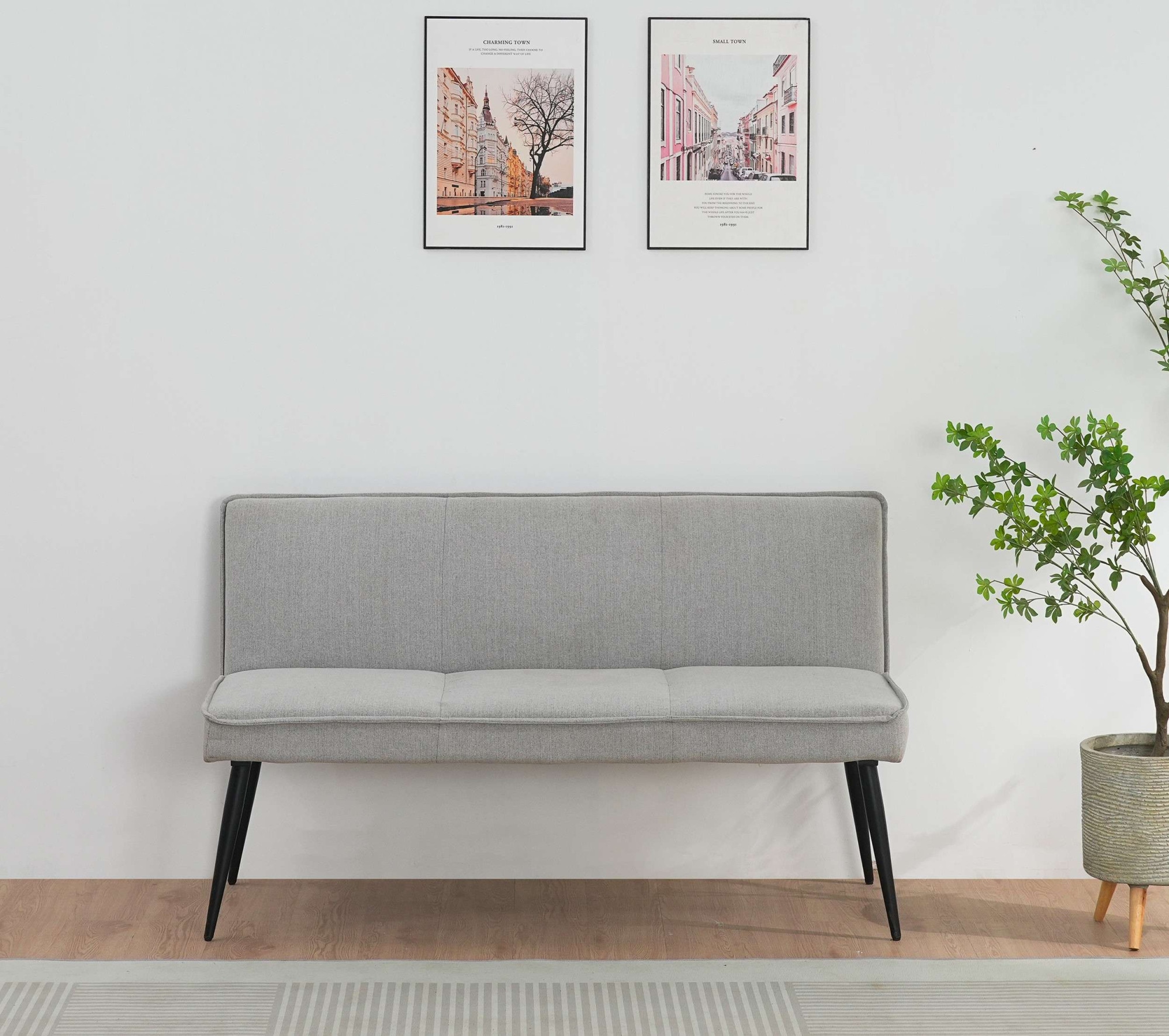 OTTO home 1100000002199 "Ianna" schwarze Metallbeine, pflegeleichtem Webstoff Bezug, Breite 140 cm