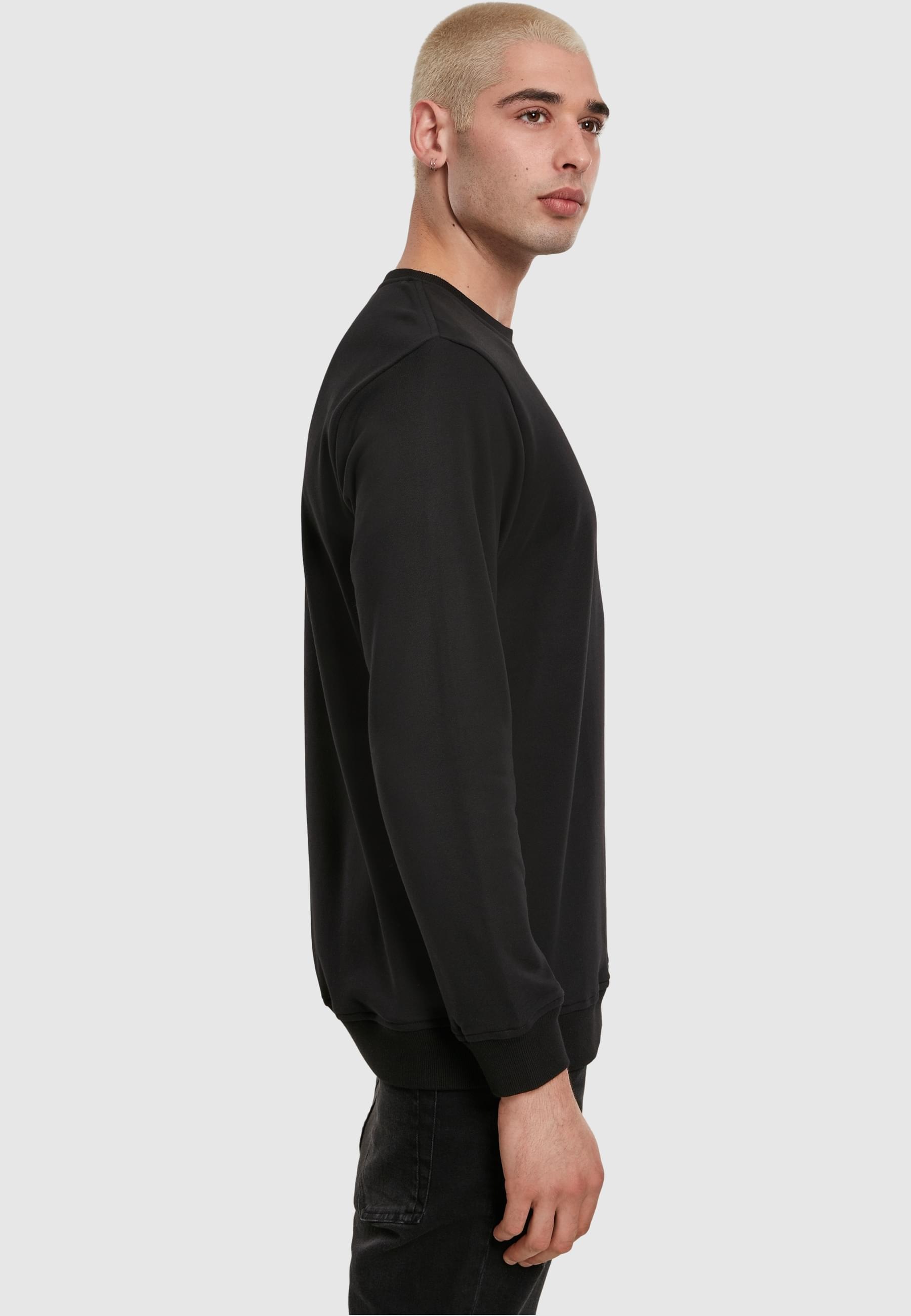 URBAN CLASSICS Rundhalspullover »Urban Classics Herren Basic Terry Crew«, (1 tlg.)
