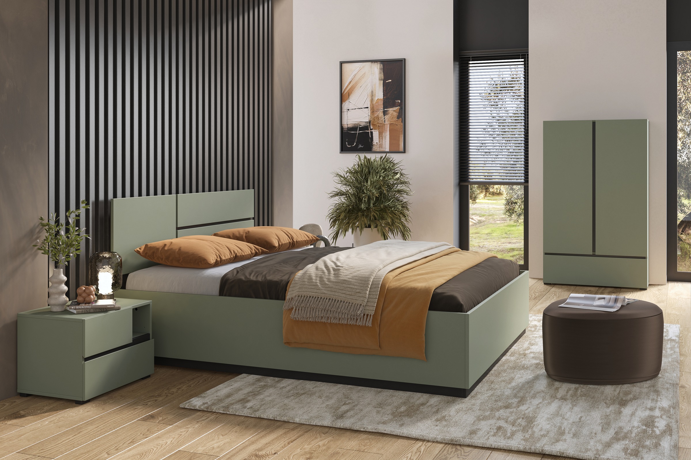 Home affaire Schlafzimmer-Set "Cross, moderne, grifflose Optik, FSC-zertifi günstig online kaufen