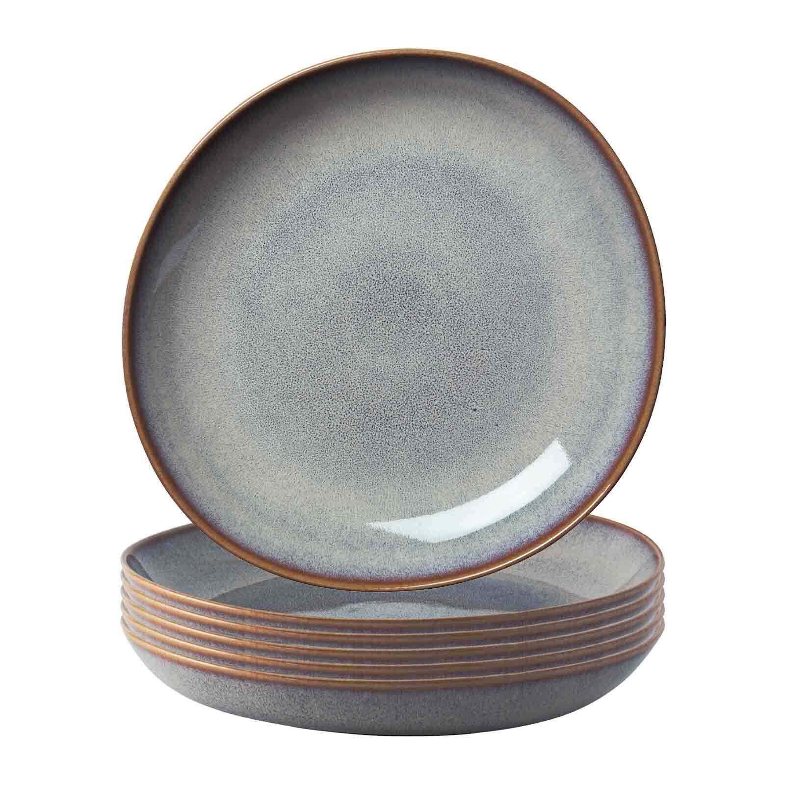 Schale "Schalen flach Lave ø 27 cm 6er Set", beige, LIKE. BY VILLEROY & BOCH, Schüsseln