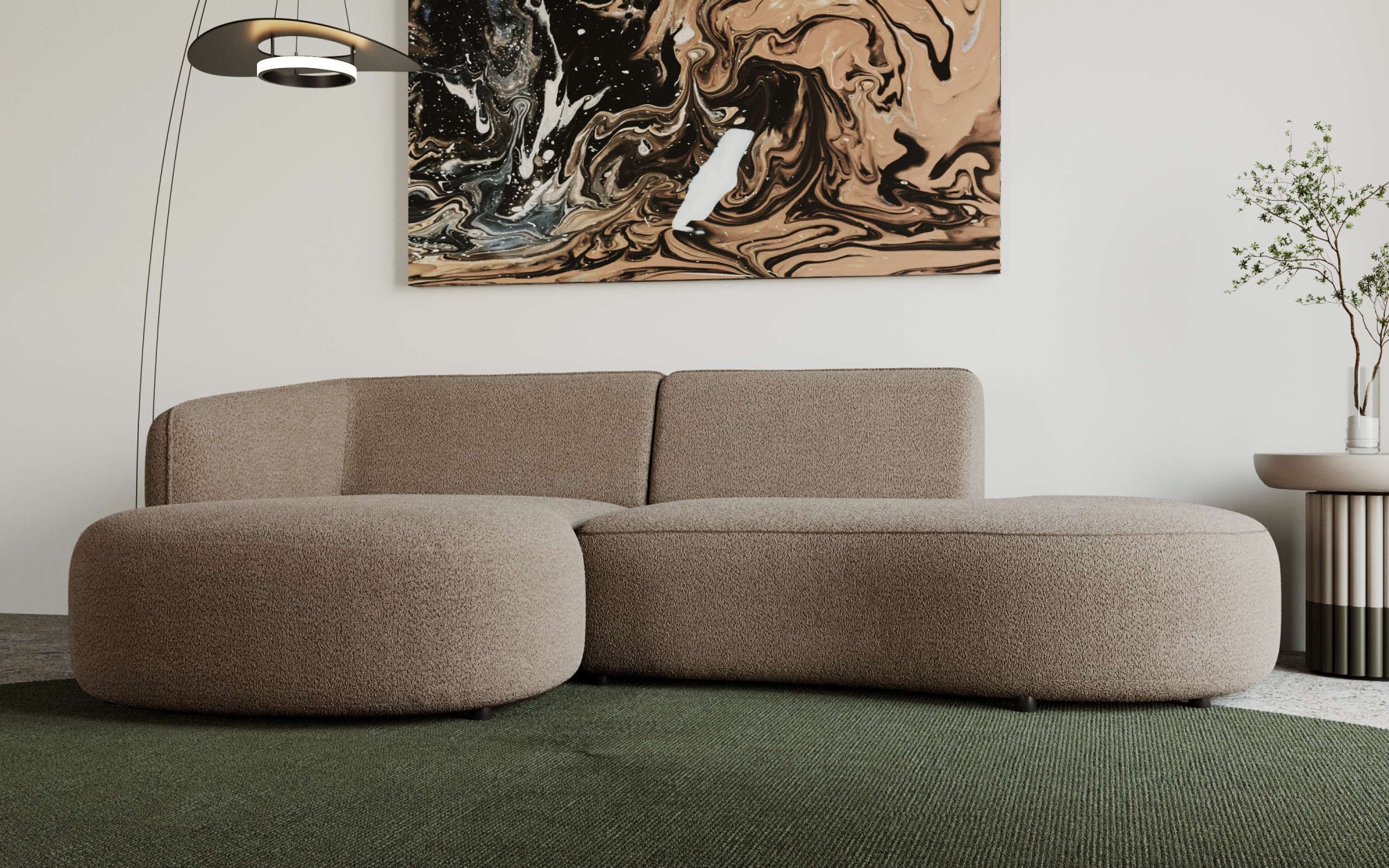 andas Ecksofa »Ostrup«, schlichtes modernes Design, in verschiedenen Farben