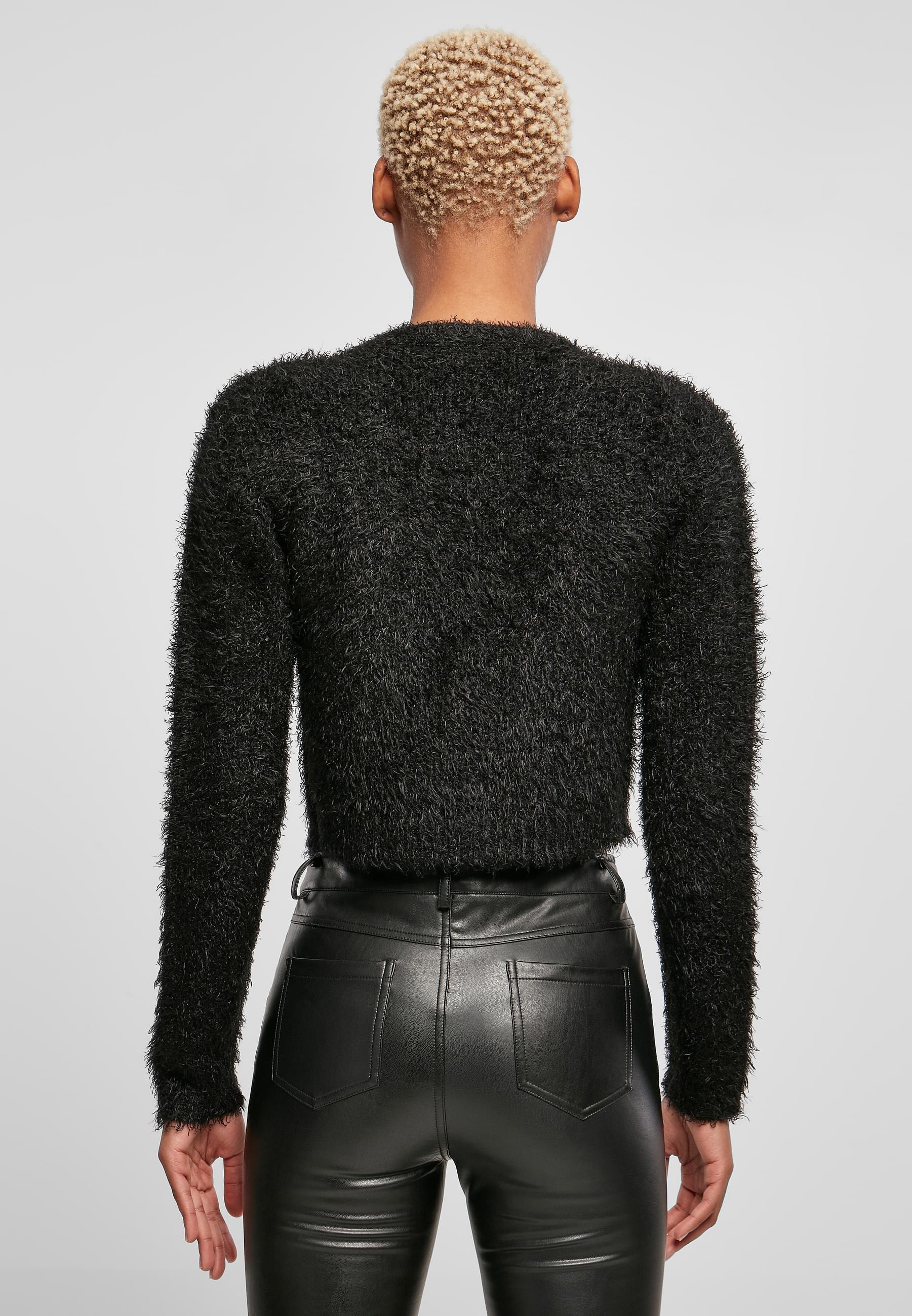 URBAN CLASSICS Strickjacke »Urban Classics Damen Ladies Cropped Feather Cardigan«