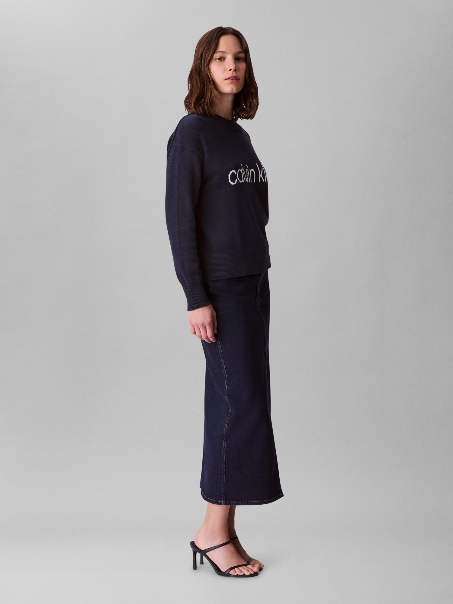 Calvin Klein Jeans Strickpullover »Cotton Graphic Pullover«, Mit Rundhalsausschnitt