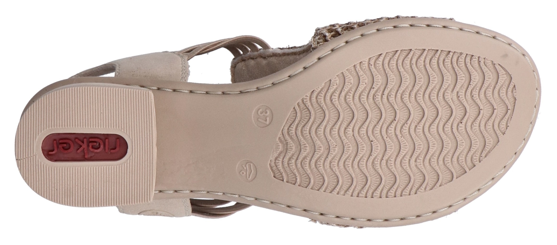 Rieker Sandalette, Sommerschuh, Schaftsandale mit seitlichen Gummizügen für guten Sitz