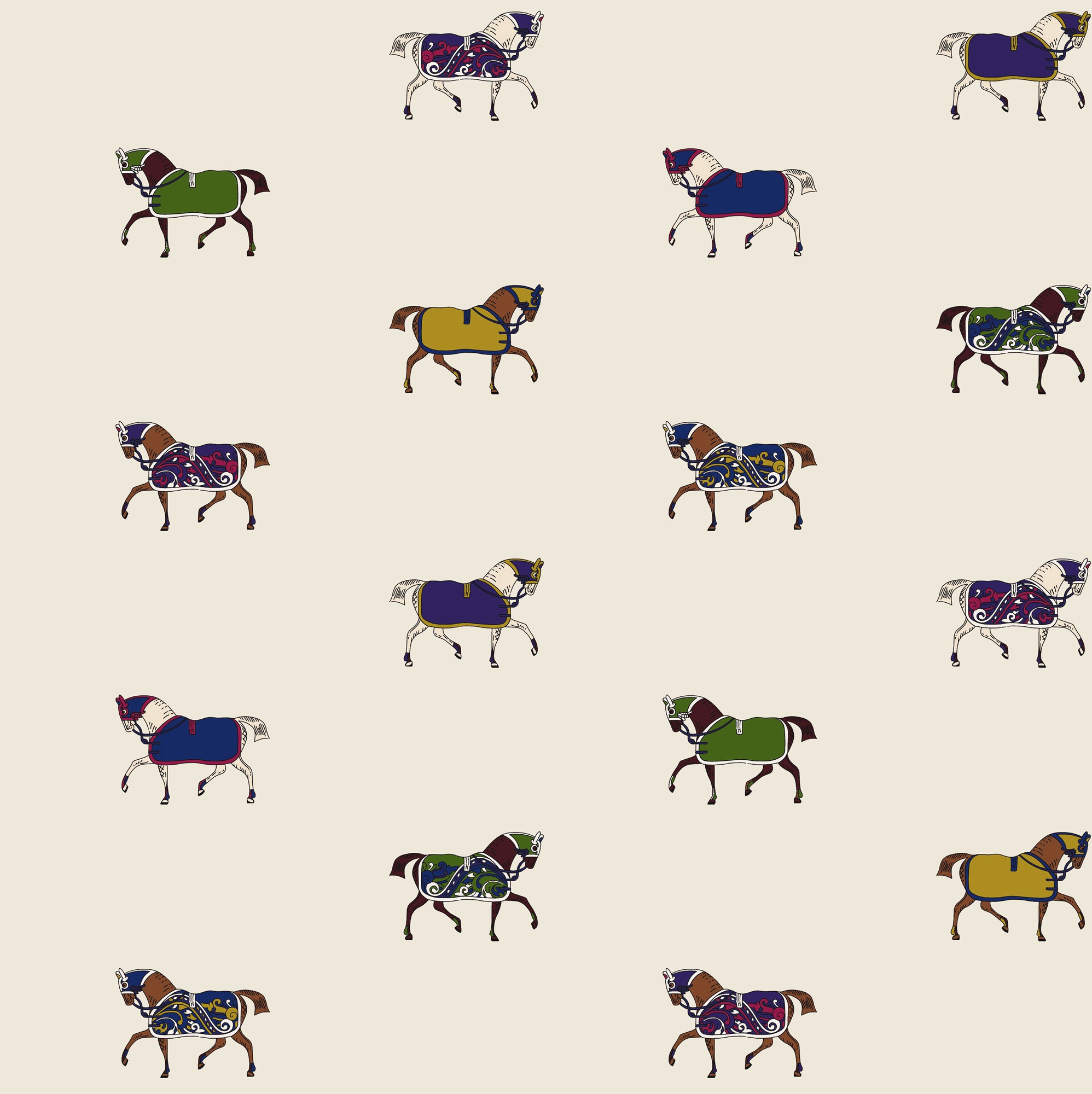 Thumbnail - Joules Vliestapete "Pferd" glatt Design Tapeten