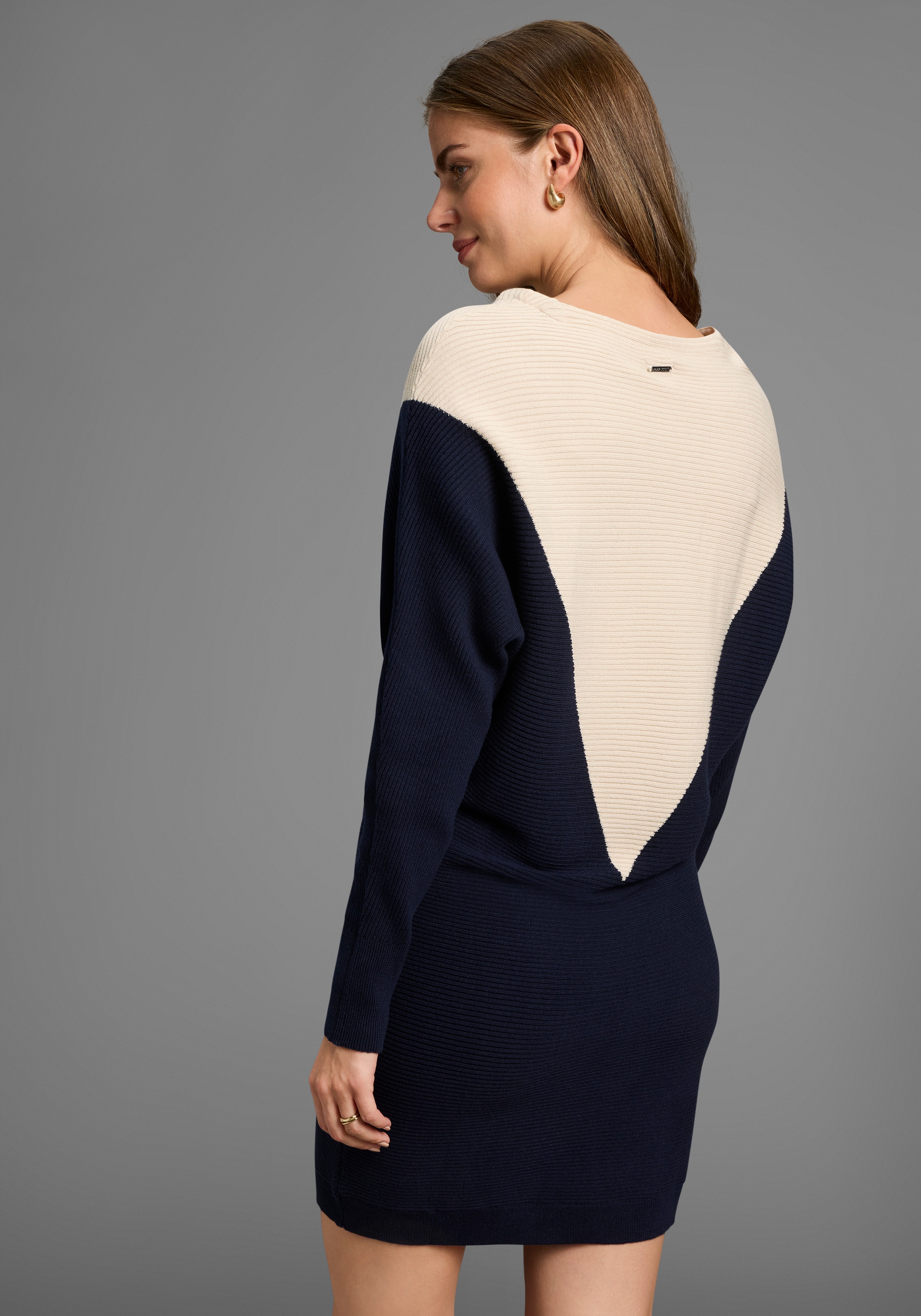 Laura Scott Strickkleid, zweifarbig, aus weicher Baumwollmisch-Qualität günstig online kaufen
