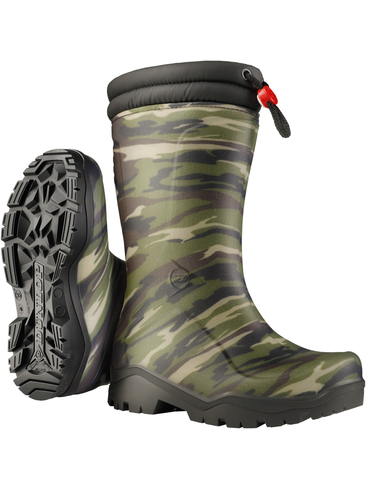 DUNLOP Winterstiefel "Winterstiefel K310931 KIDS Blizzard camouflage", 32, schwarz, Schuhe