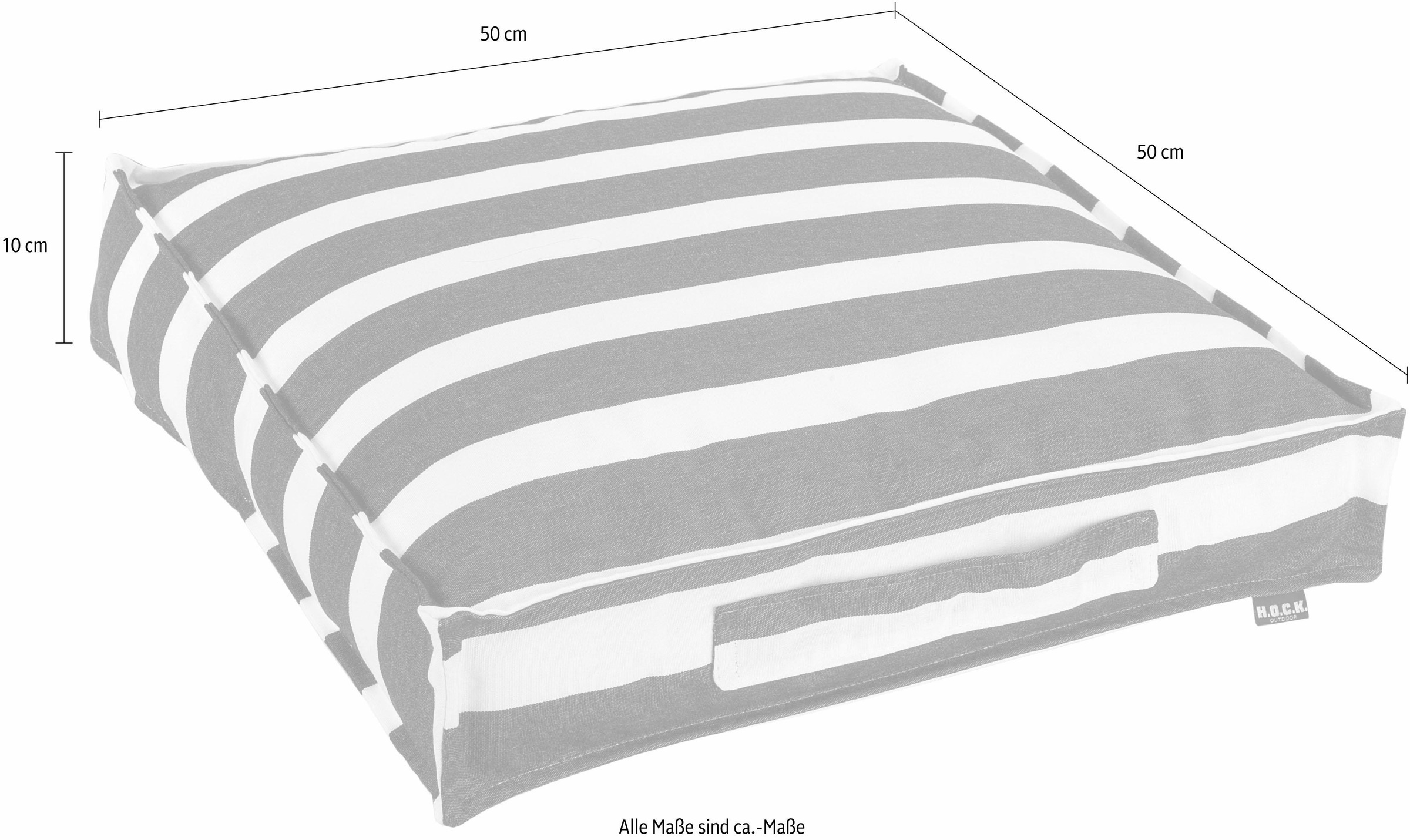 H.O.C.K. Sitzkissen "Classic Streifen Outdoor", wasser- und schmutzabweisen günstig online kaufen