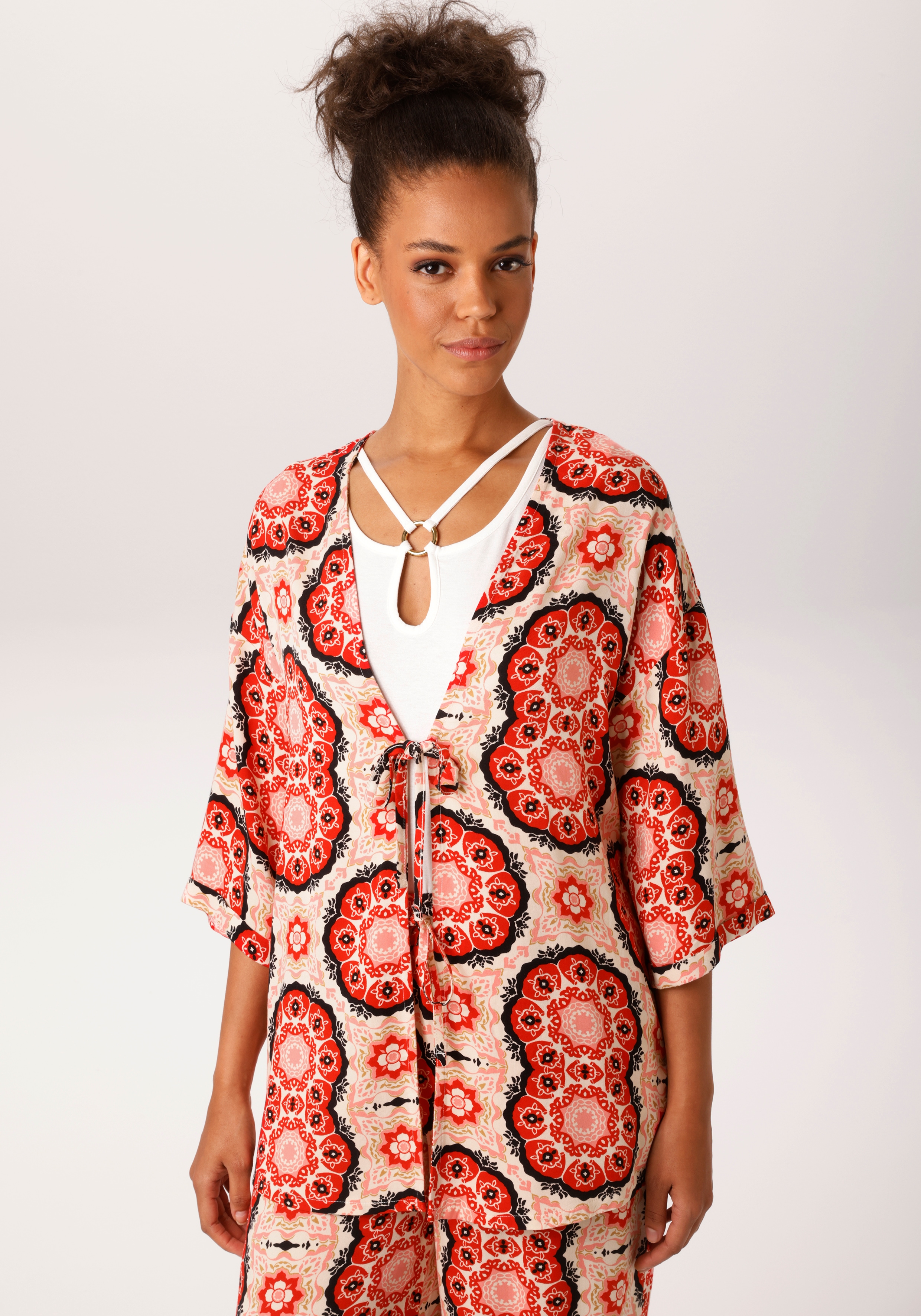 Aniston CASUAL Blusenkimono mit fantasievollem Mandala-Druck