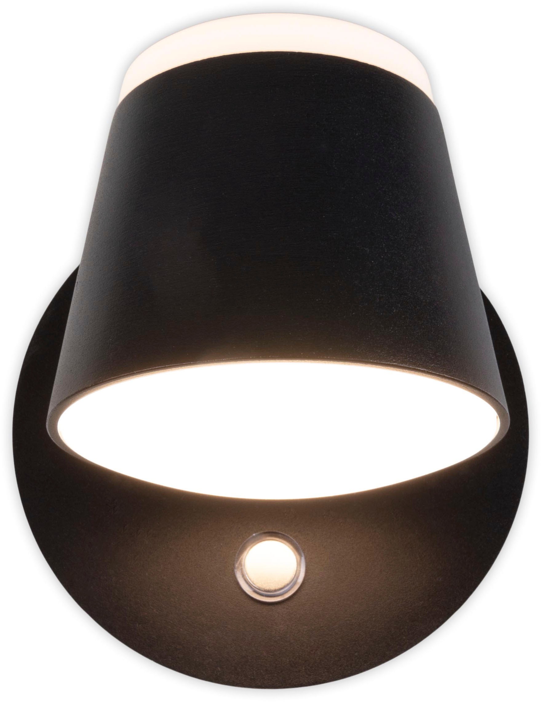 näve LED Wandleuchte »Tondo«, 1 flammig, Leuchtmittel LED-Modul | LED fest integriert, magnetisch, Akku Aufladung per USB-C Kabel, dimmbar per touch, Memory
