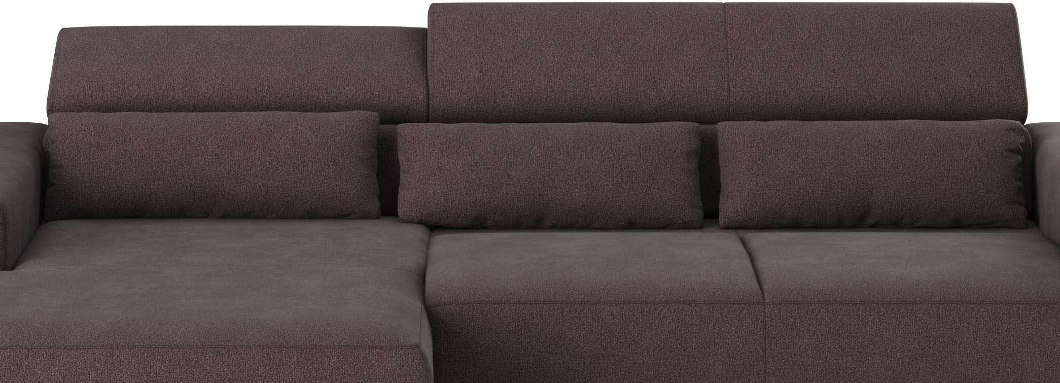 COTTA Ecksofa »Side L-Form, mit Kopfteilverstellung & 3 Nierenkissen«, optional motorische Sitztiefenverstellung