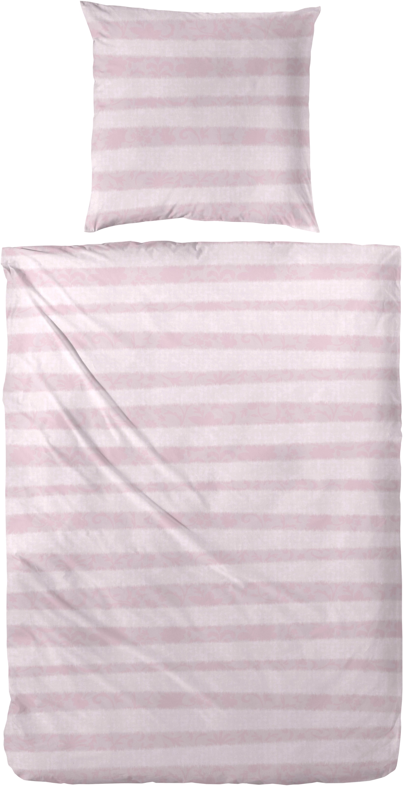 Primera Bettwäsche "Feinbiber-Bettwäsche Zerrenda" 2 Stk. mit breiten Pinse günstig online kaufen