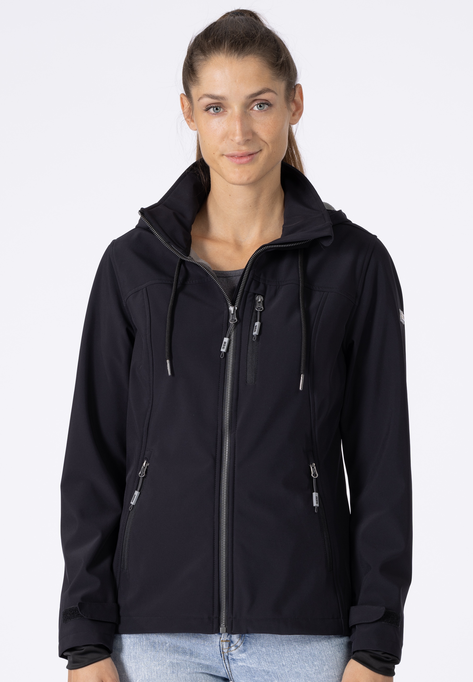 DEPROC Active Softshelljacke "DECORAH PEAK V WOMEN" mit Kapuze mit abnehmbarer Kapuze
