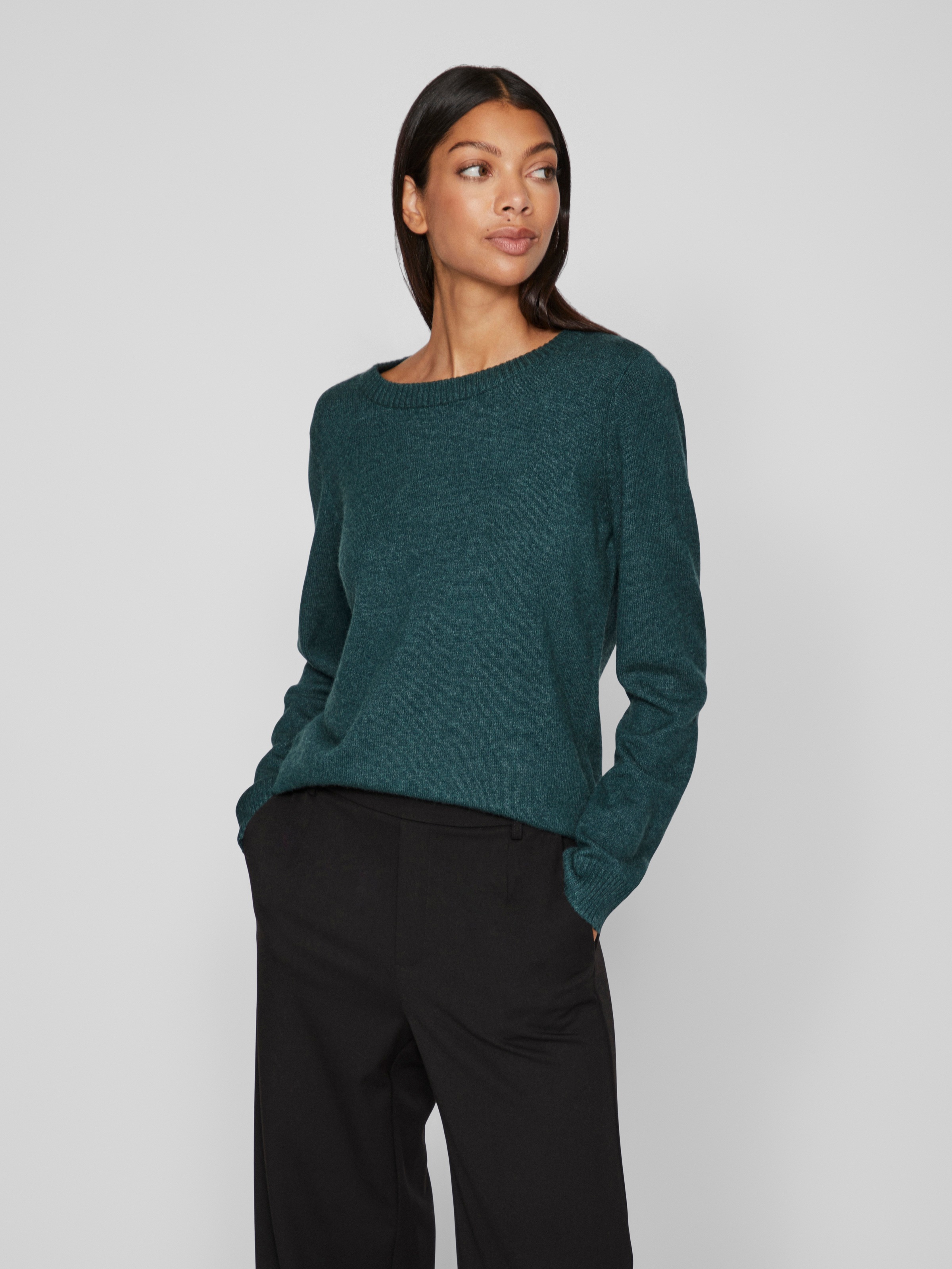 Vila Rundhalspullover "VIRIL O-NECK L/S KNIT TOP - NOOS" günstig online kaufen