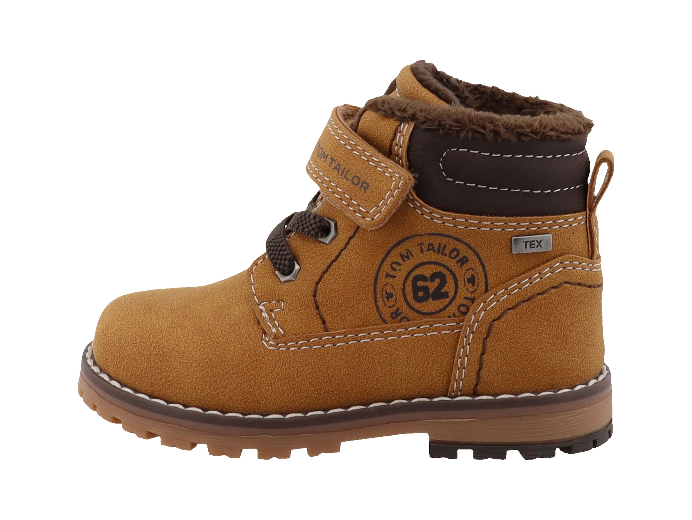 TOM TAILOR Winterstiefelette  Klettboots, Schnürboots mit Kontrastbesatz