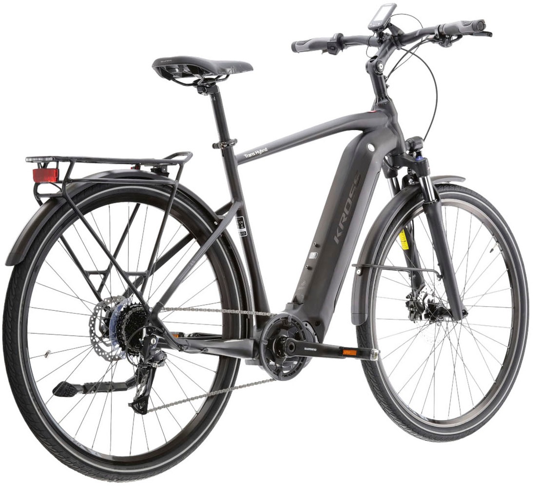 Thumbnail - Kross E-Bike "E-Trekkingrad Trans Hybrid 4.0 28 Zoll schwarz", 9 Gang, Shimano, Acera T3000, Mittelmotor 250 W, Pedelec,...