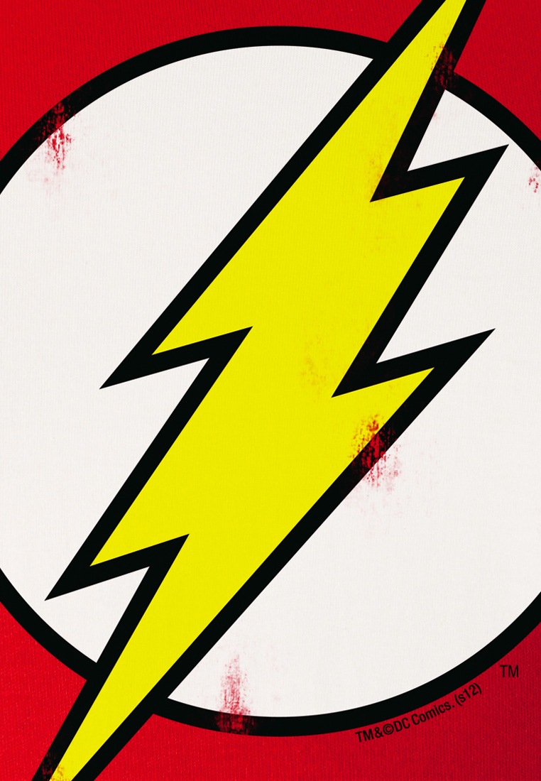 LOGOSHIRT T-Shirt »DC - Flash Logo«, mit coolem The Flash-Logo