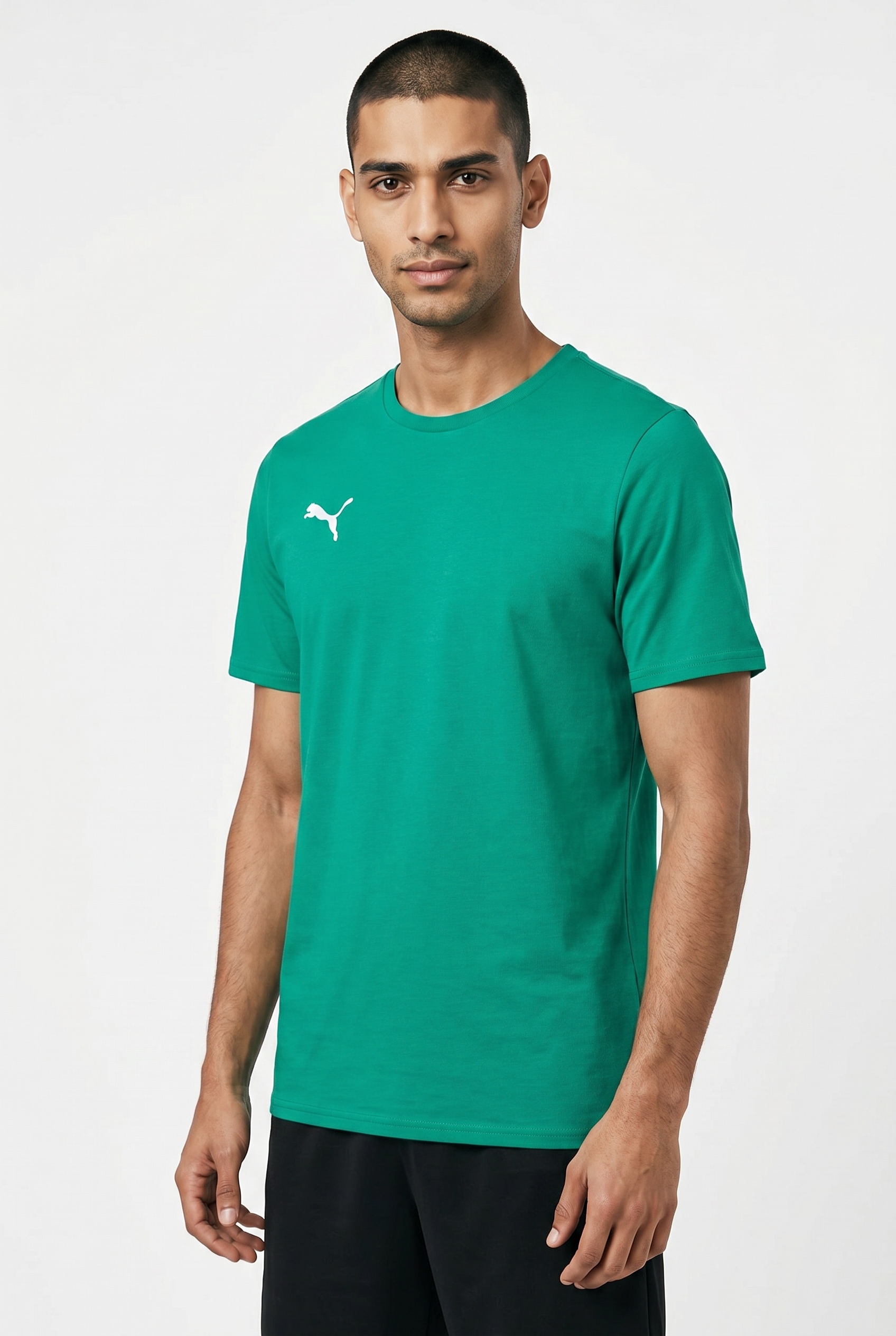 PUMA Trainingsshirt "TEAMGOAL CASUALS TEE" gerader Abschluss, Kurzarm, für Sportmode, Rundhalsausschnitt