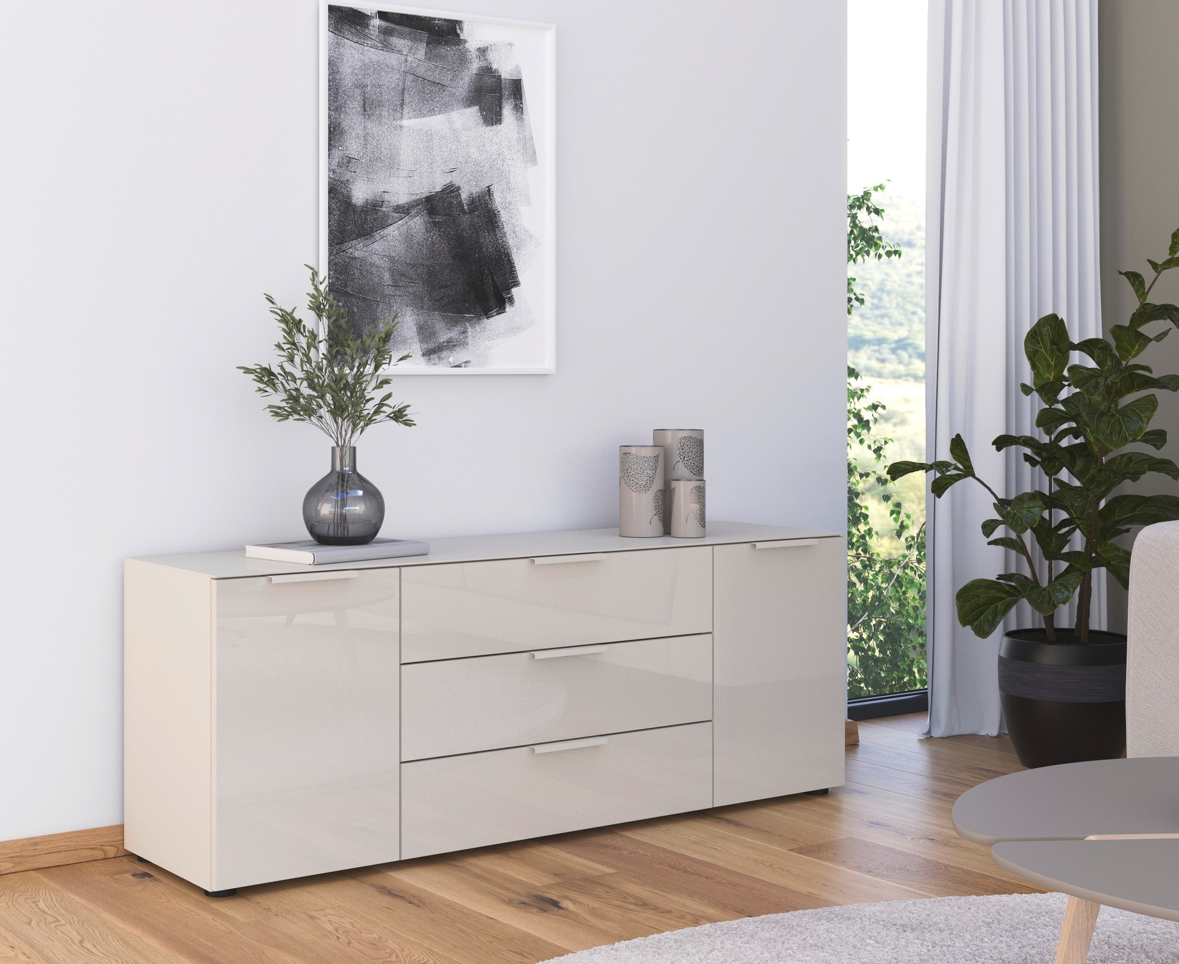 rauch Kombikommode "Kommode Türkommode Sideboard Kombikommode FLIPP mit Gla günstig online kaufen