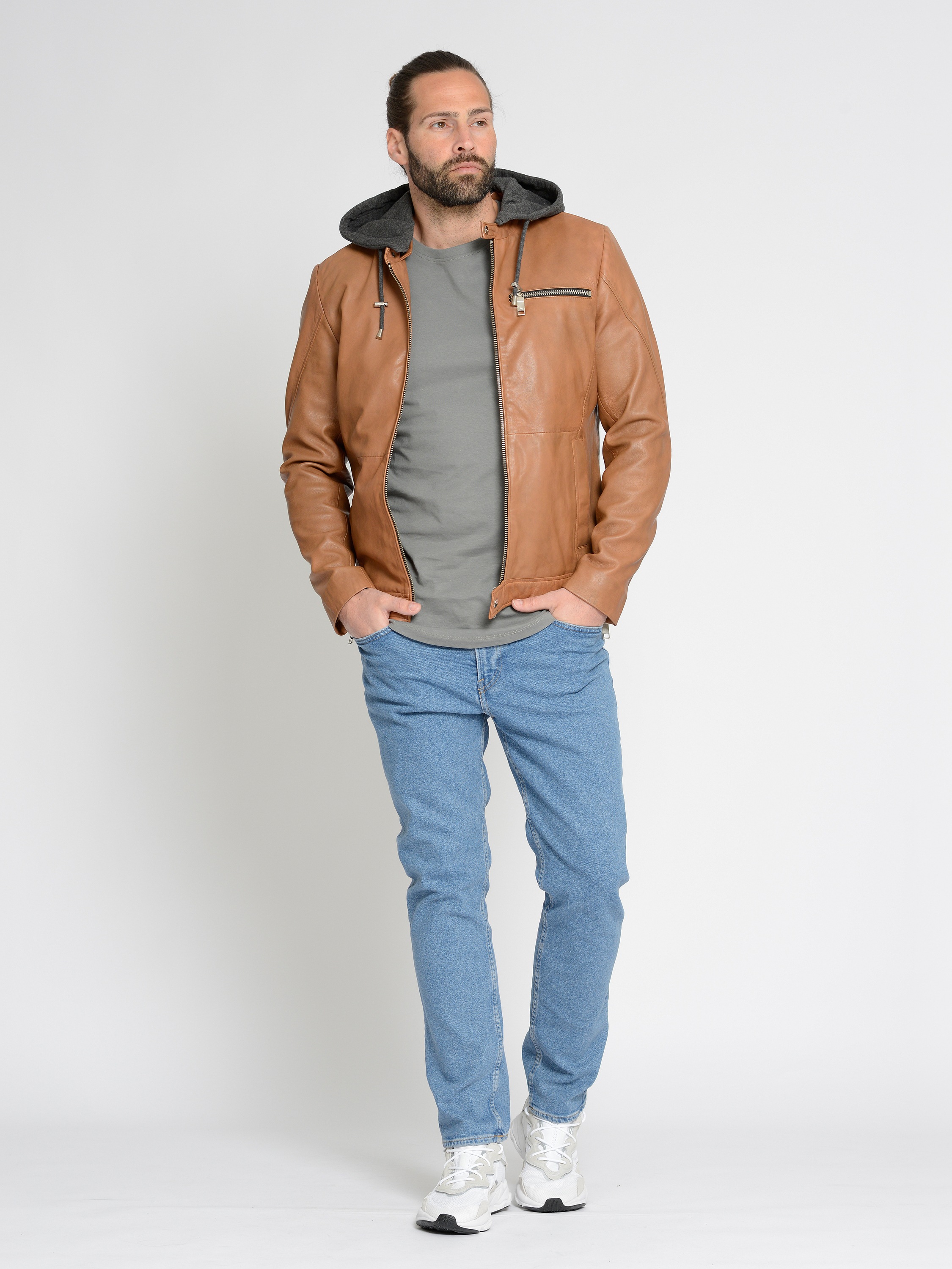 MAZE 42021311 Men's Leather Jacket Brown L 3