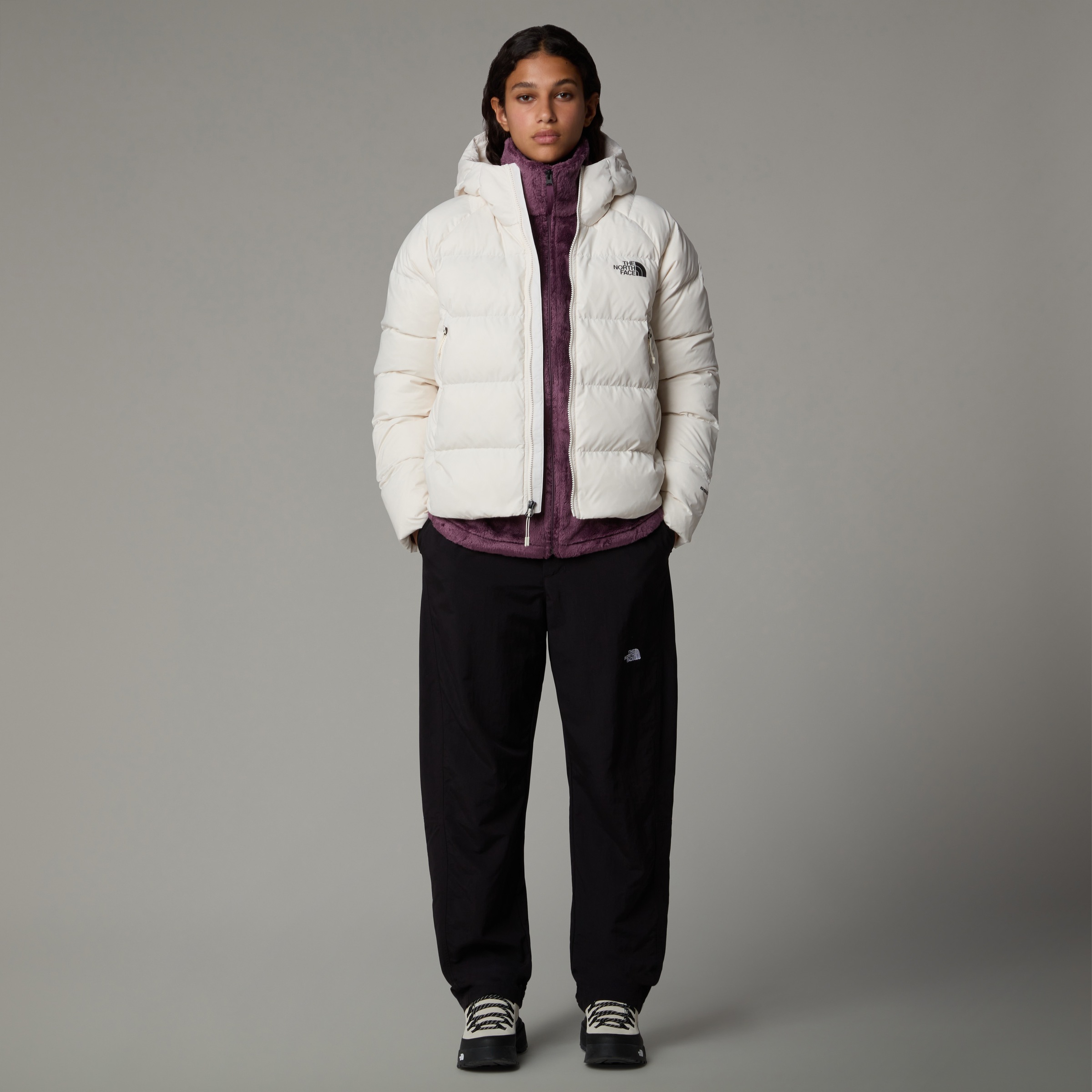 The North Face Daunenjacke »W HYALITE DOWN HOODIE - EU«, (1 St.), mit Kapuze, mit Logodruck