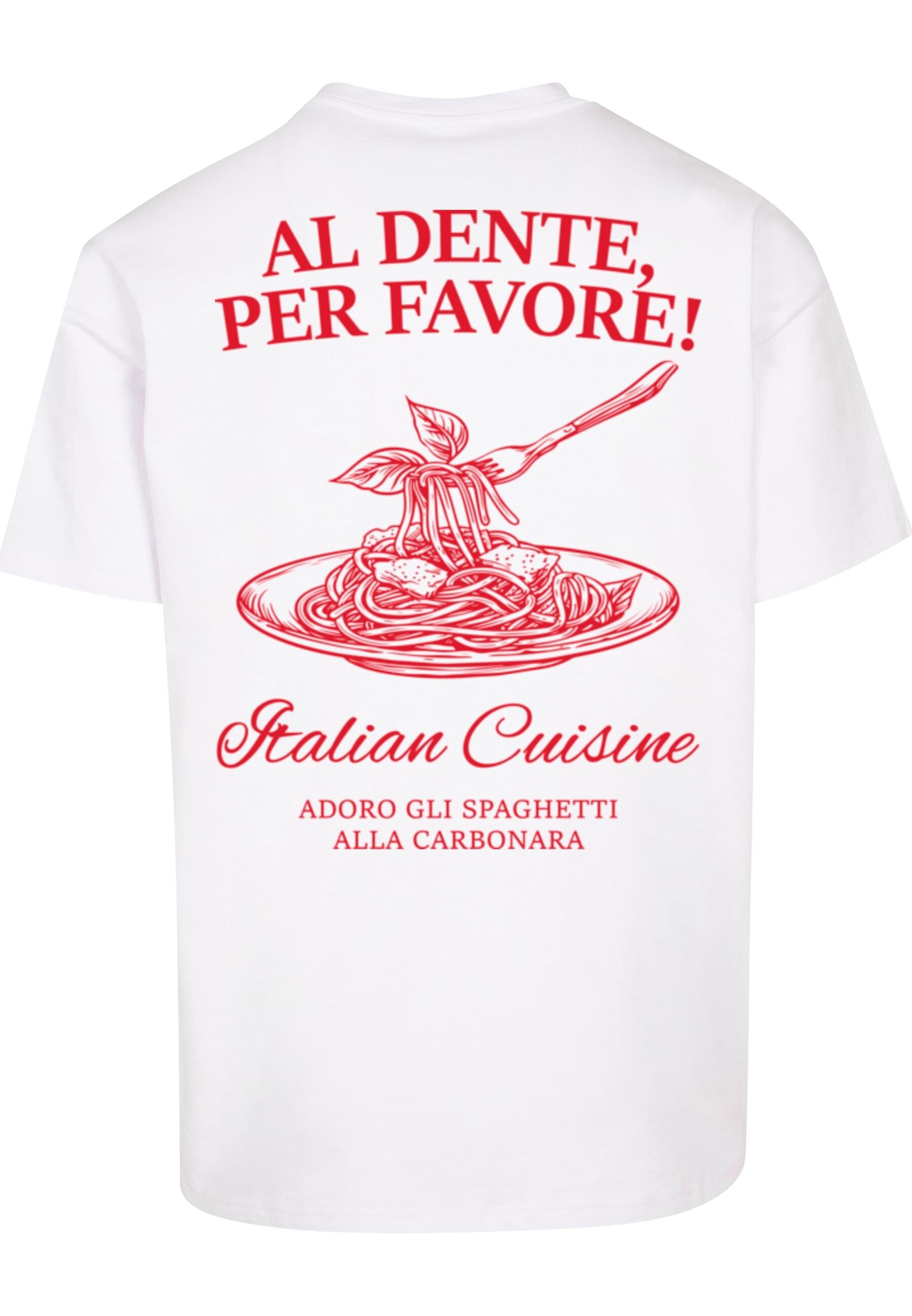Merchcode T-Shirt "Merchcode Al Dente Per Favore Tee" 1 Stk. günstig online kaufen