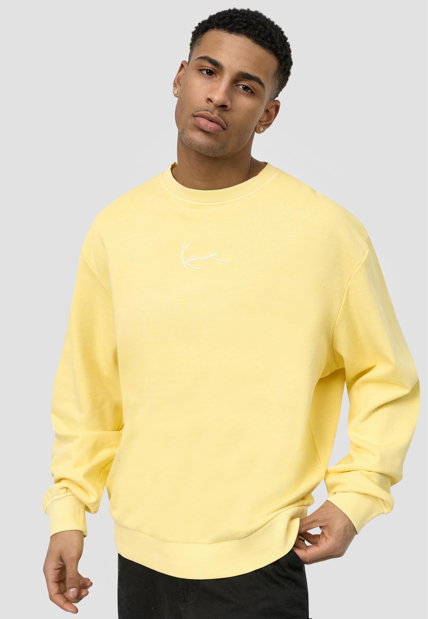 Karl Kani Rundhalspullover »Karl Kani Herren KM213-060-2 Small Signature OS Washed Crew«, (1 tlg.)