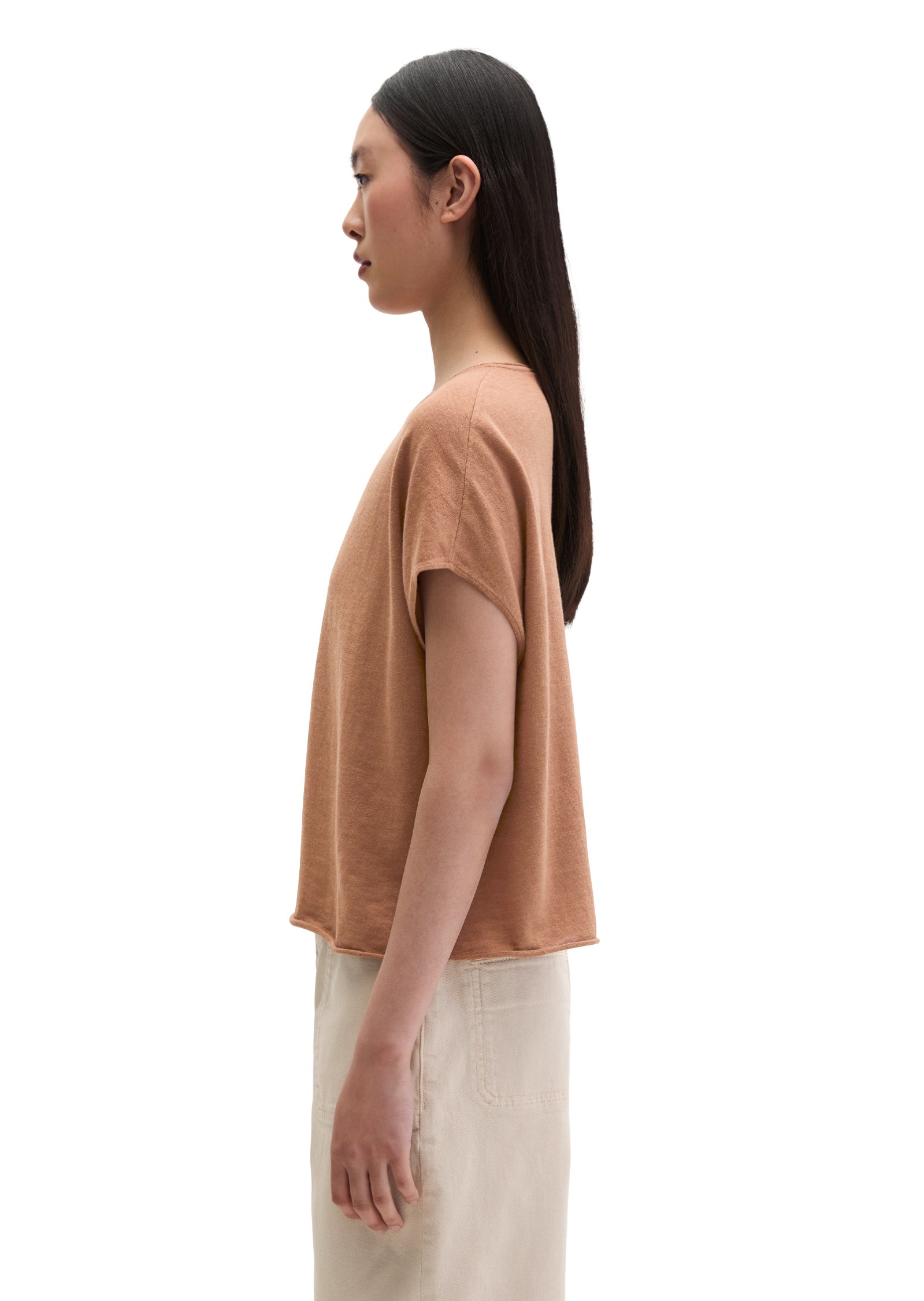 Marc OPolo Strickpullover "aus Bio-Baumwolle-Leinen-Mix" günstig online kaufen