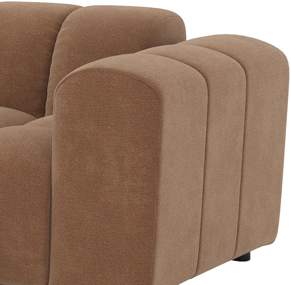 COTTA Ecksofa »Rocco L-Form, B: 248 cm, modernes Bubble-Sofa, großzügiger Sitzkomfort« Wohnlandschaft-Charakter, frei stellbar, modernes Design