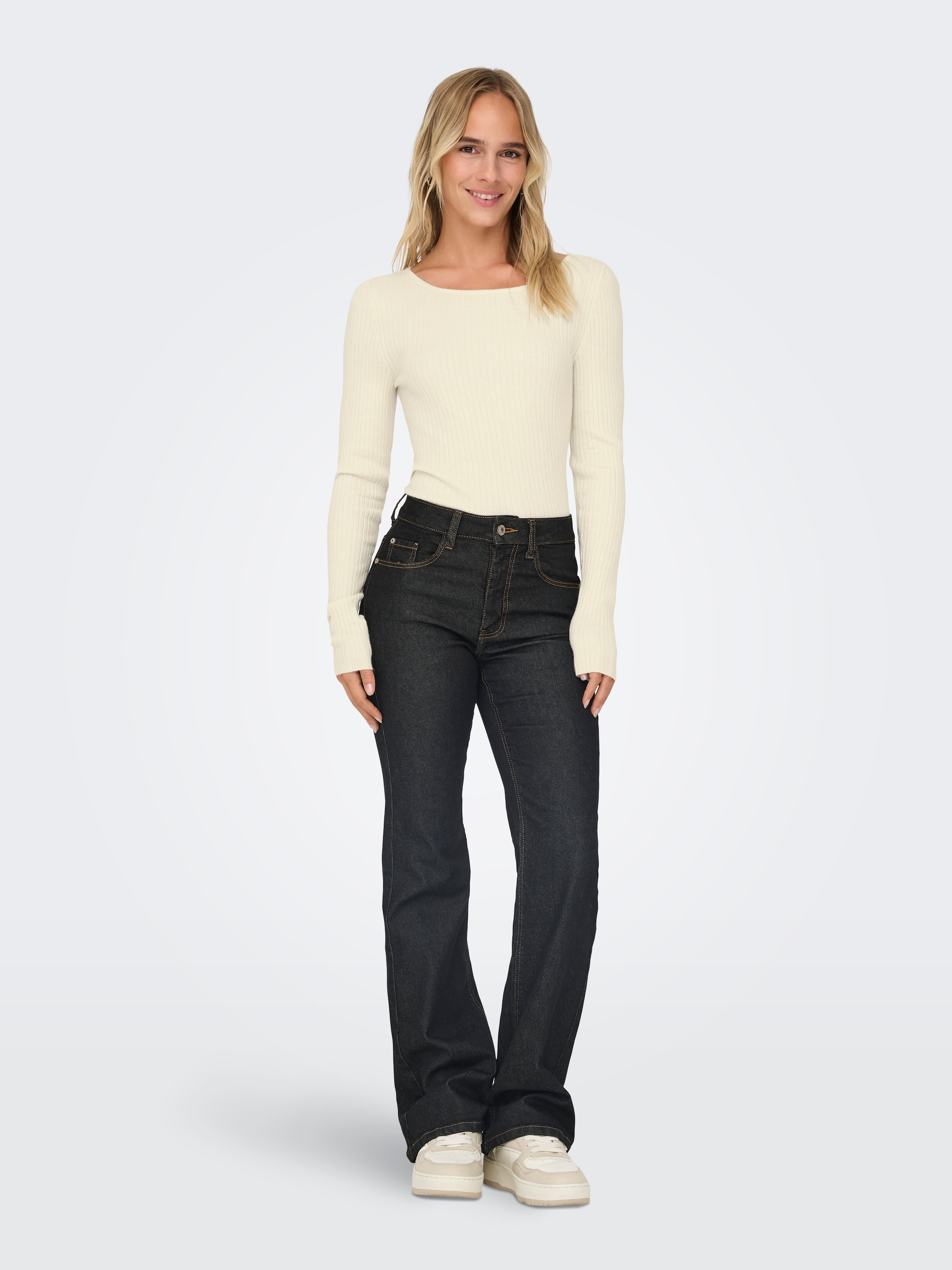 ONLY Strickpullover »ONLIBI LS RIB BOATNECK CC KNT«
