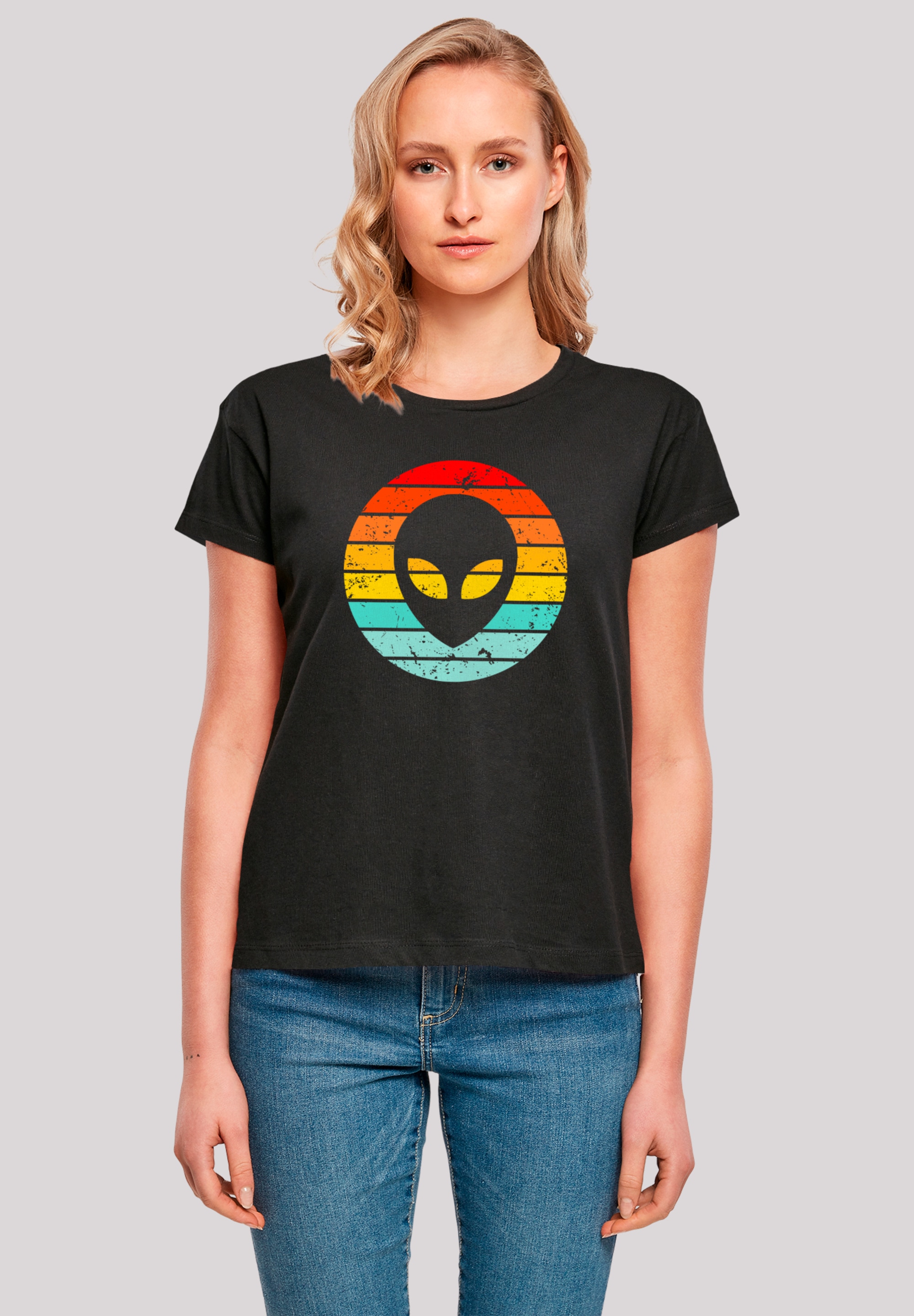 F4NT4STIC T-Shirt "Alien Retro Sonnenuntergang", Premium Qualität günstig online kaufen