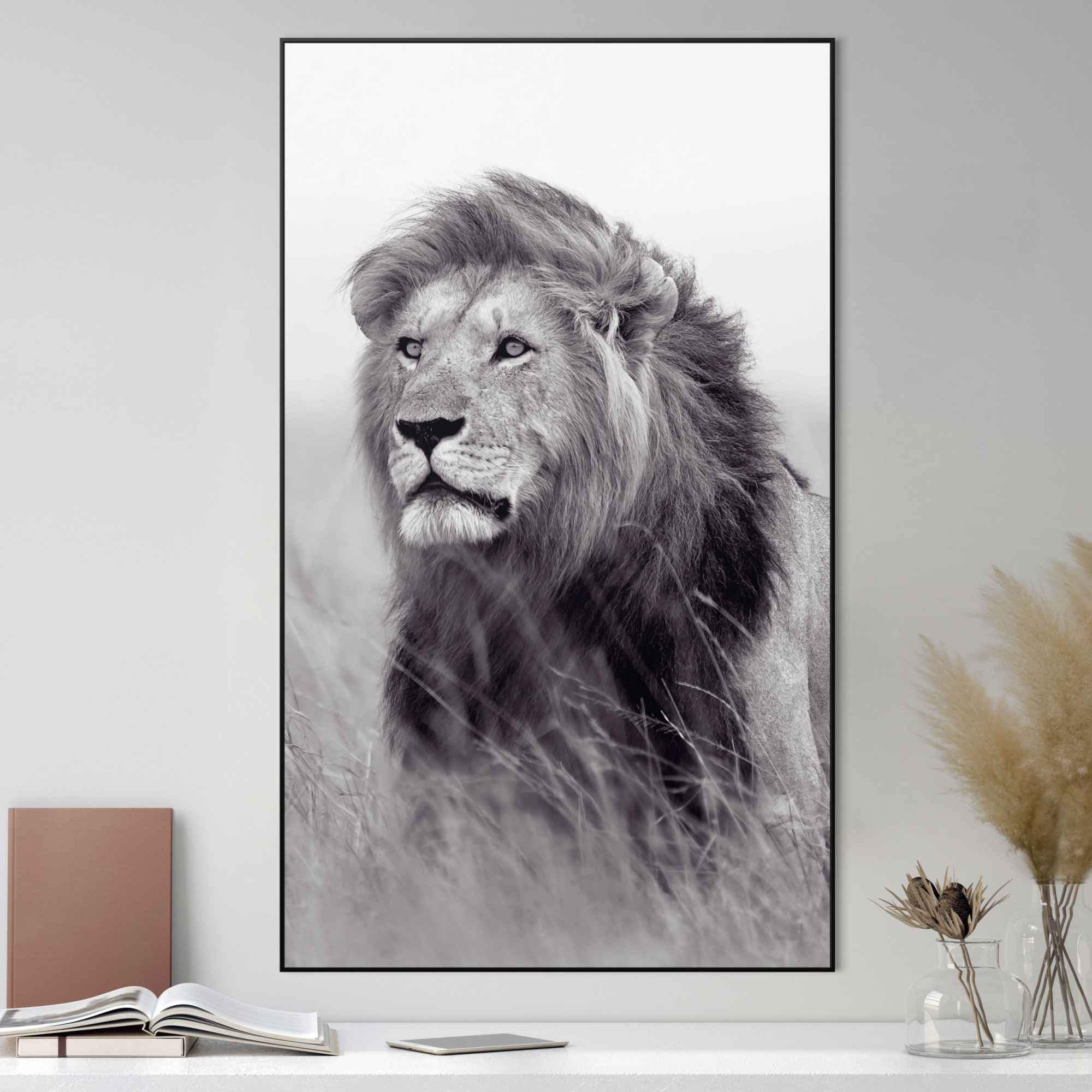 Reinders! Bild »Gerahmtes Bild Löwe auf der Savanne König«, Löwen, (1 St.)  bestellen | BAUR