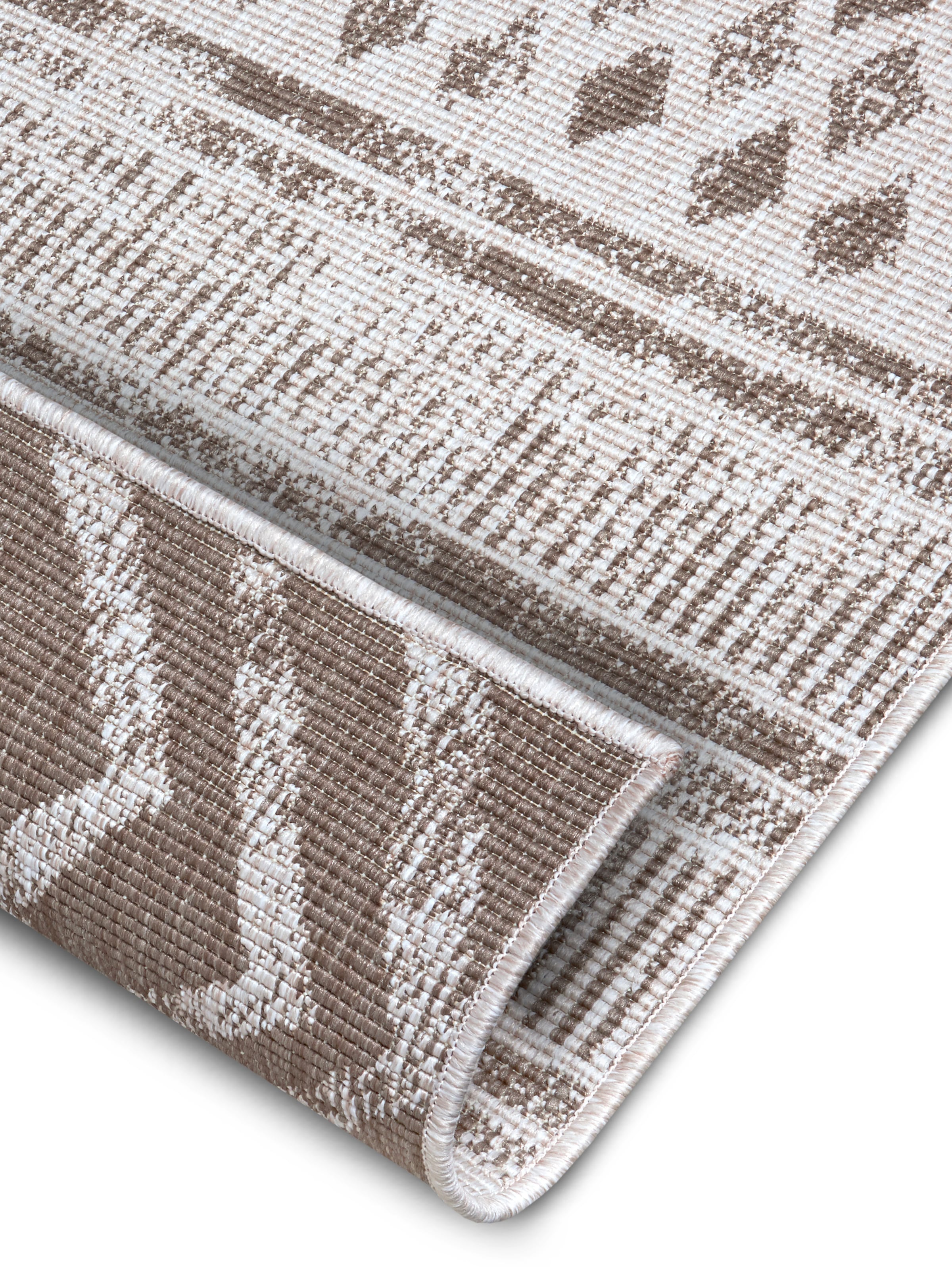 NORTHRUGS Teppich »BIRI Wendeteppich«, rechteckig, 5 mm Höhe, In-& Outdoor, Wetterfest, Balkon, Läufer, Wohnzimmer, Wasserfest, Boho