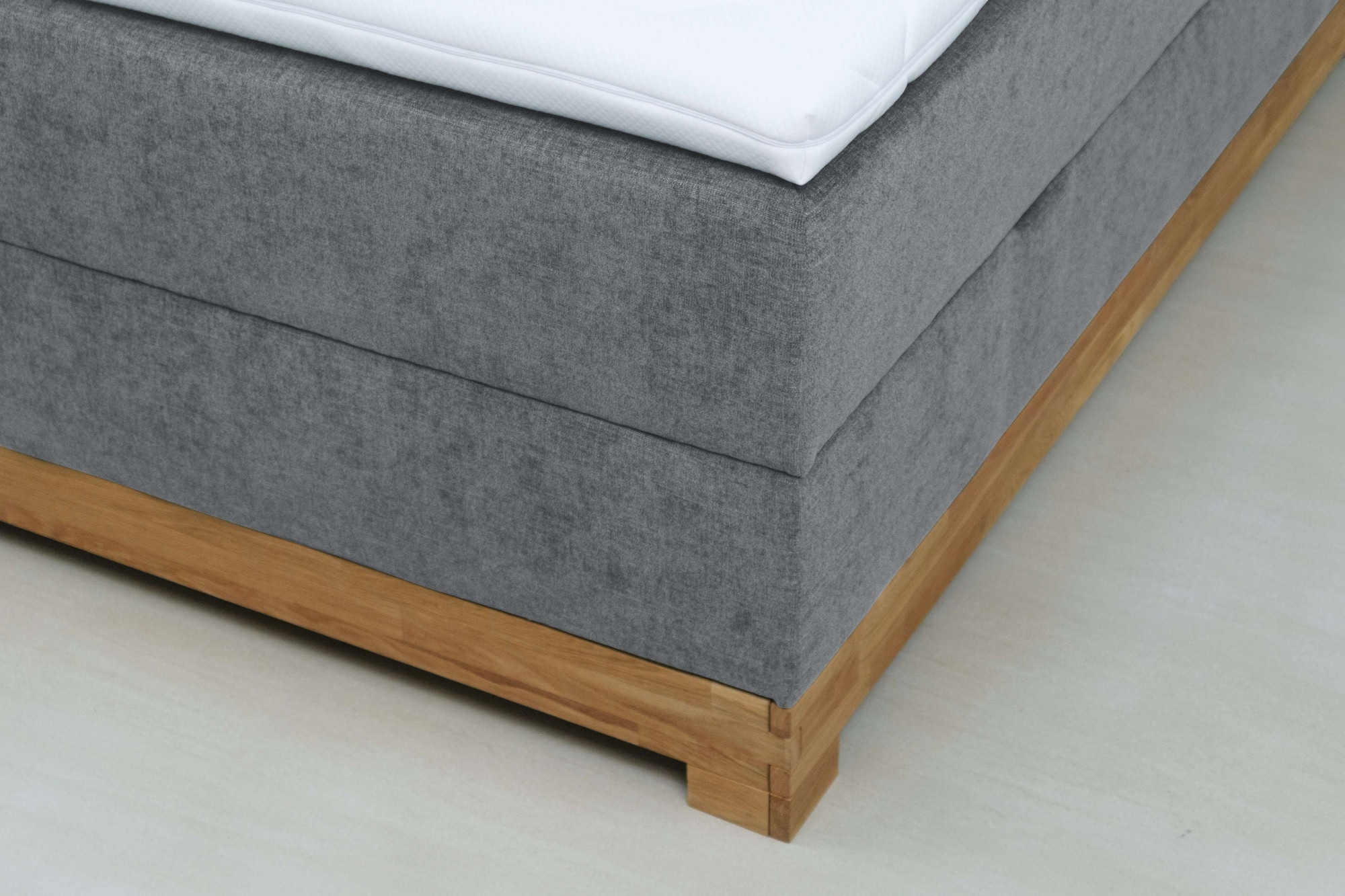 OTTO home Boxbett »Fennor, Doppelbett, Polsterbett, Federkernbett, Komforbett, 160/180 cm« Boxbett: 5-Z-Taschenfederkern im Unterbau, Härtegrad 3, inkl. Topper