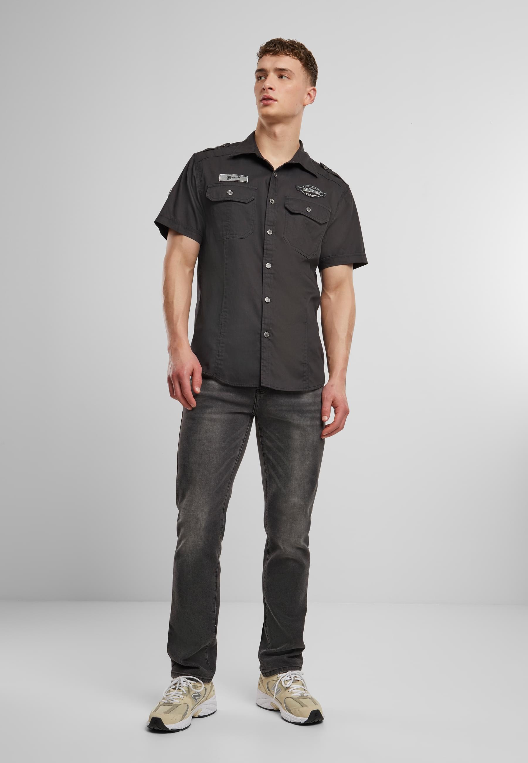 Brandit Langarmhemd »Brandit Herren Luis Vintage Shirt Short Sleeve«, (1 tlg.)