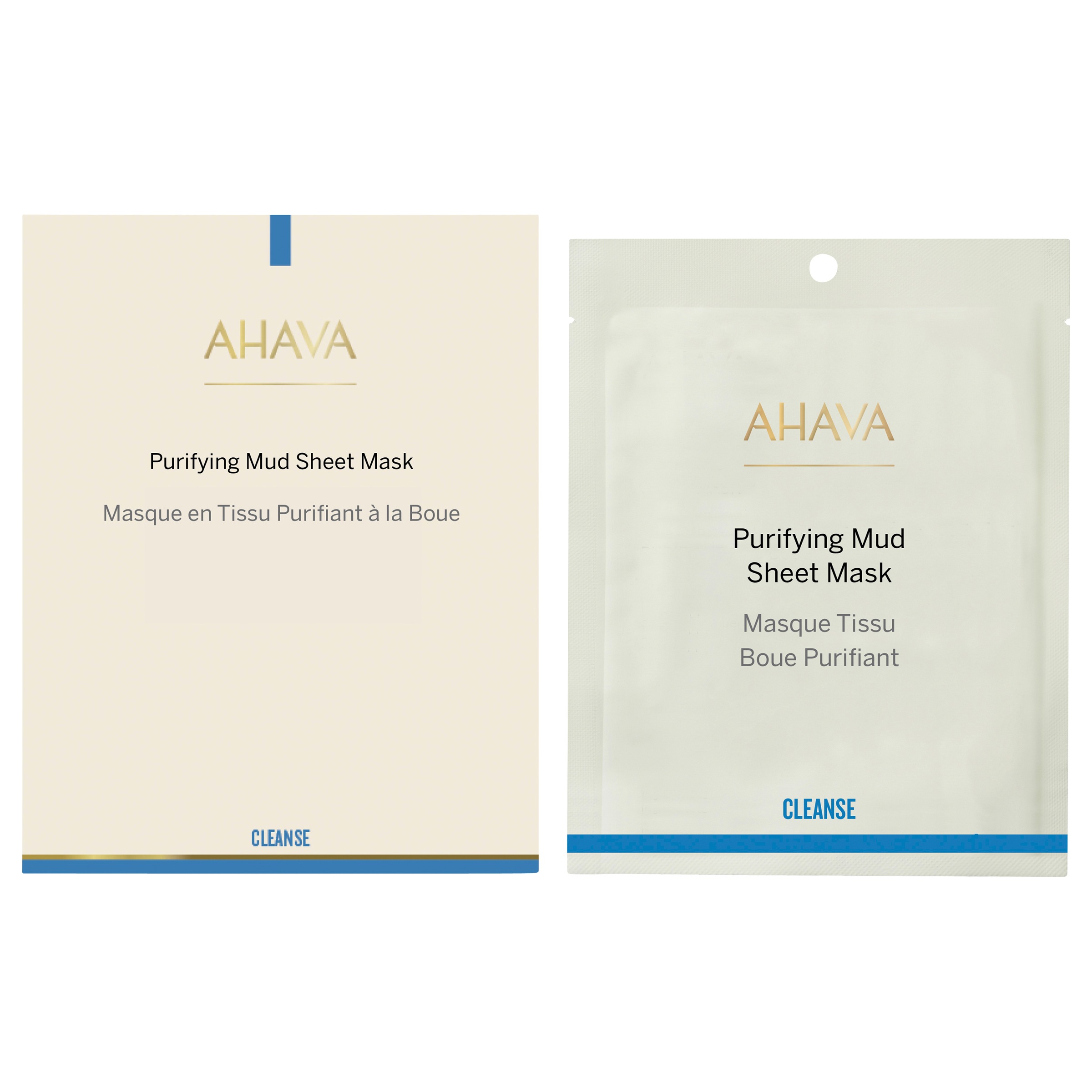 AHAVA Gesichts-Reinigungsmaske »PURIFYING MUD SHEET MASK« mit mineralstoffreichem Schlamm aus dem Toten Meer, für alle Hauttypen