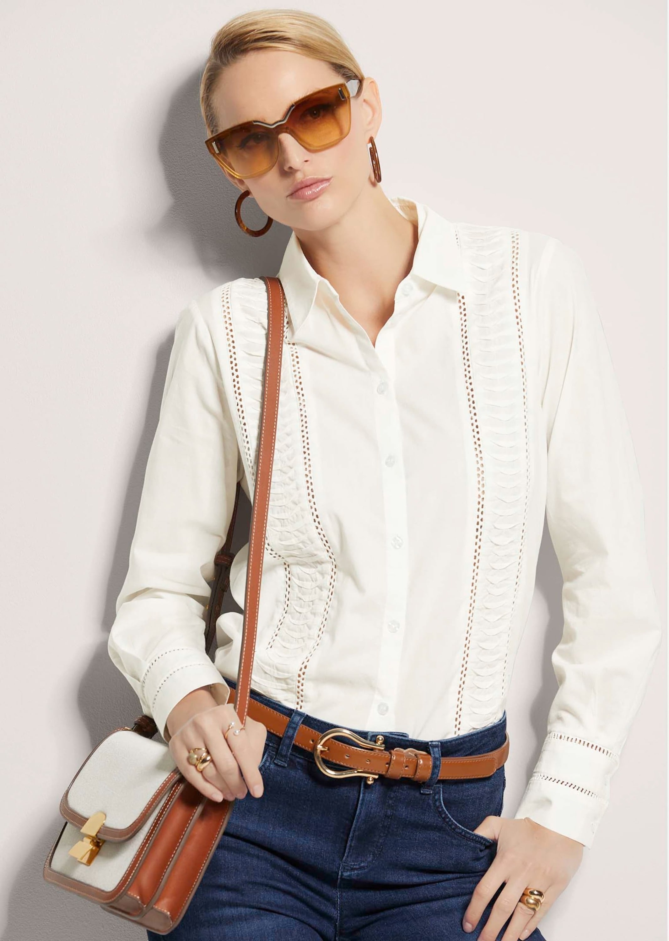 MADELEINE Hemdbluse »Bluse Bluse mit Cut Outs«