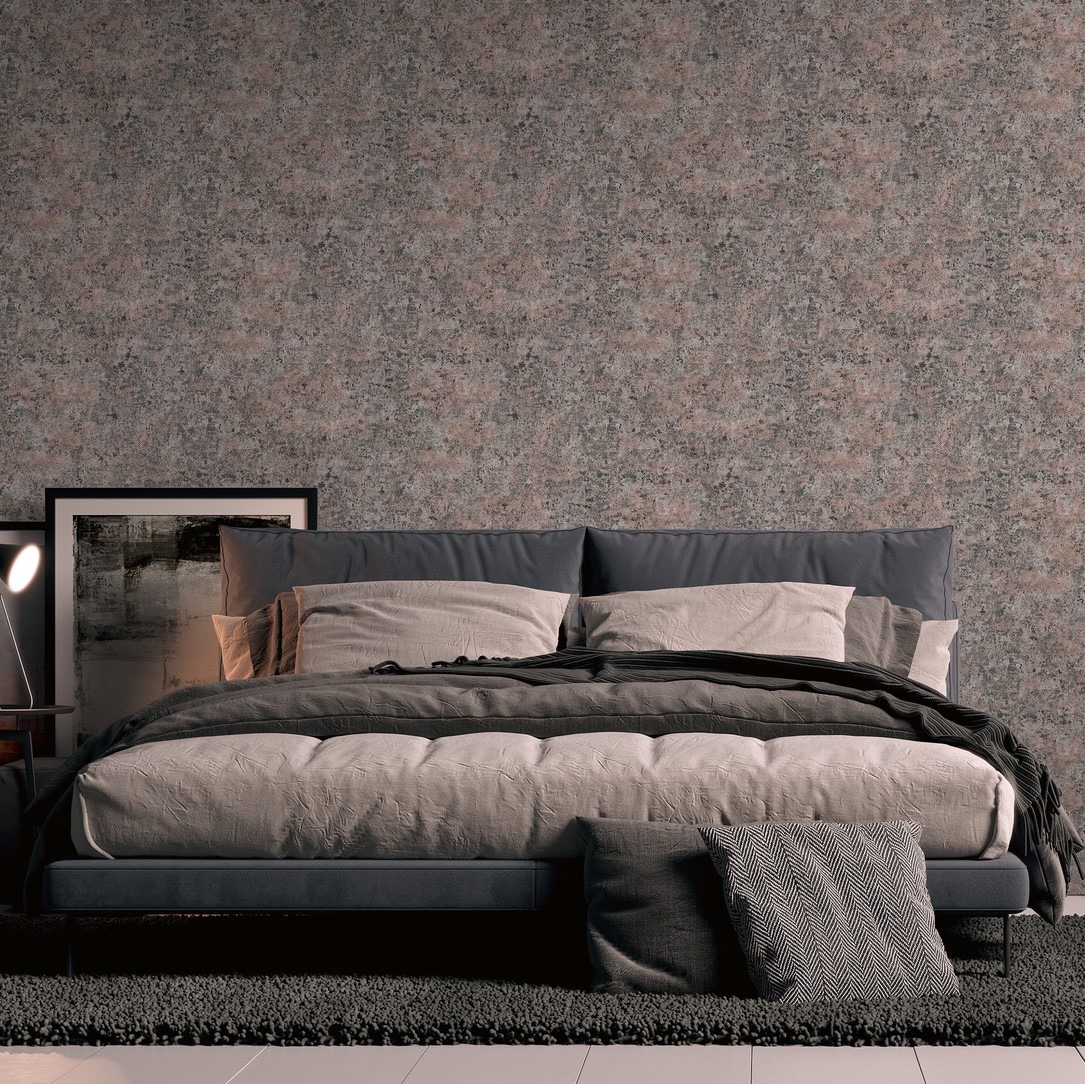 living walls Vliestapete »Metropolitan Stories. Travel Styles. Metallic-Tapete«, metallic-Metall-Effekte-gemustert, Grobe Struktur-Tapete Putzoptik Designtapete Hochwertig Tapeten Flur