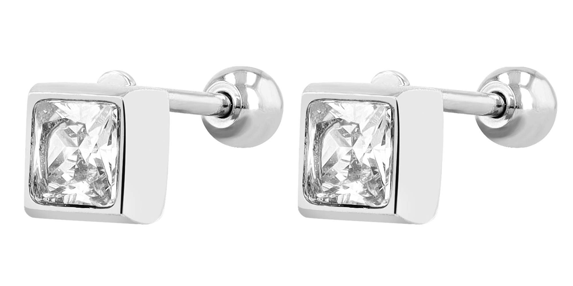 Adelia´s Paar Ohrhänger "Ohrringe – Ohrstecker aus Edelstahl mit Zirkonia" Perfekt als Geschenk für besondere Menschen