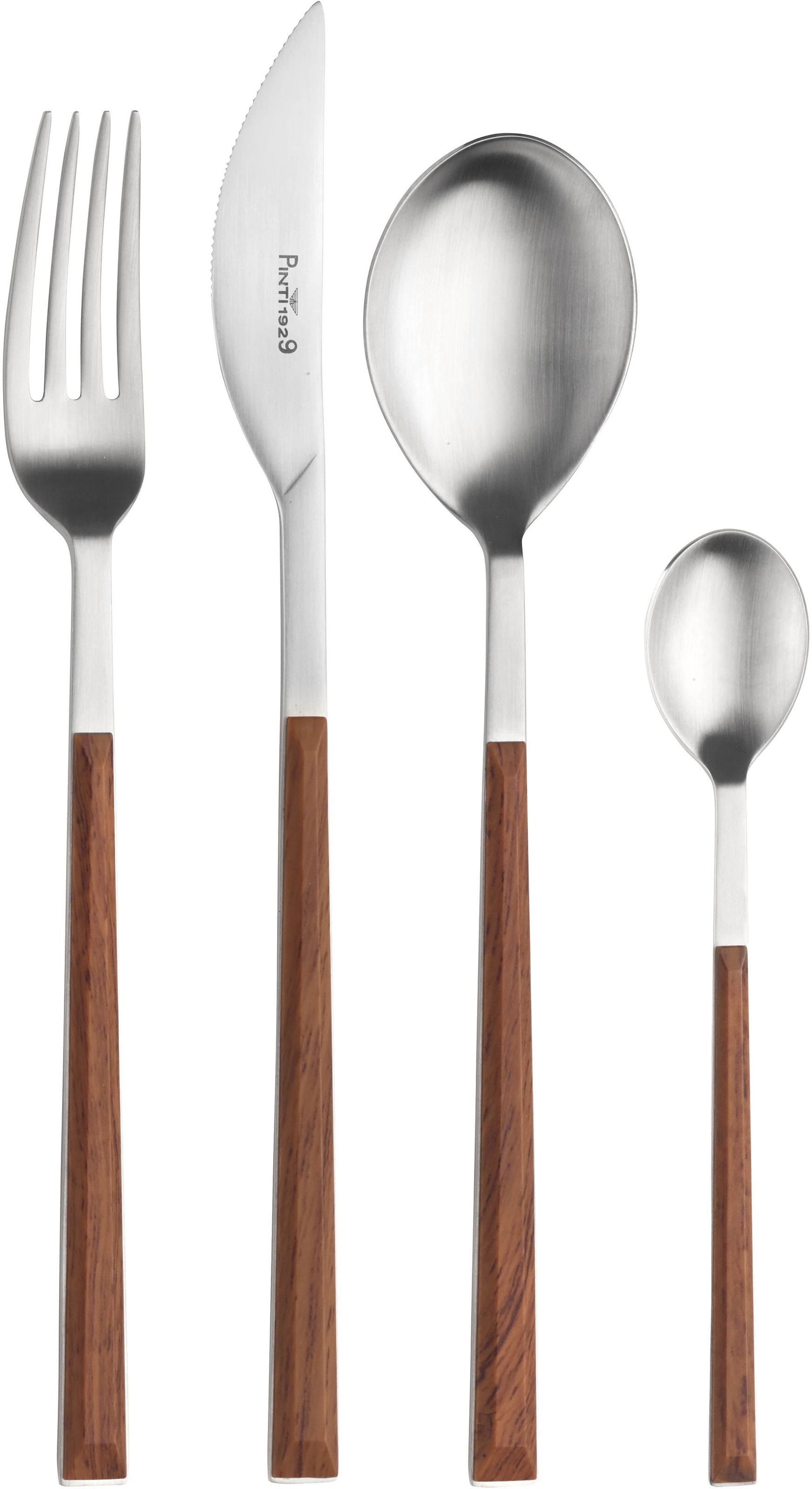 PINTINOX Besteck-Set "Sushi" Satiniert mit Kunststoffgriff in Holz-Optik günstig online kaufen