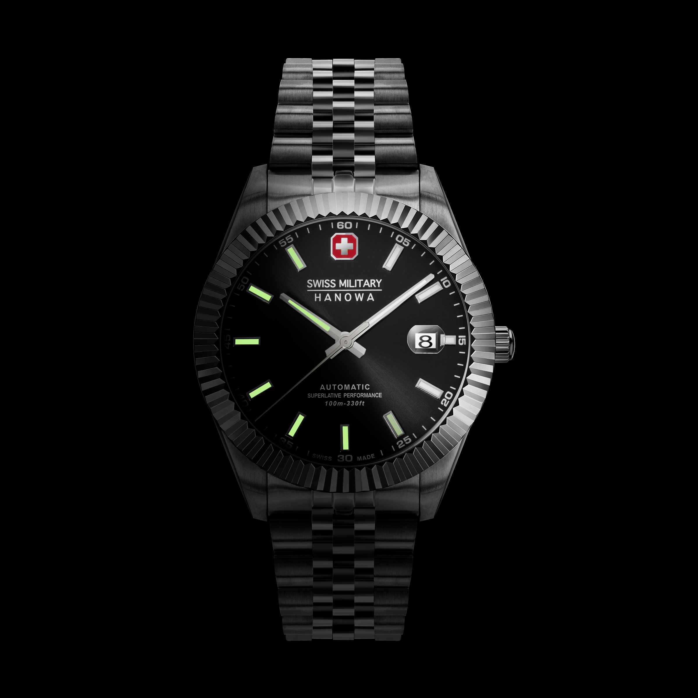 Swiss Military Hanowa Automatikuhr »Diligenter« Armbanduhr, Herrenuhr, Swiss Made, Mechanische Uhr, Edelstahlarmband