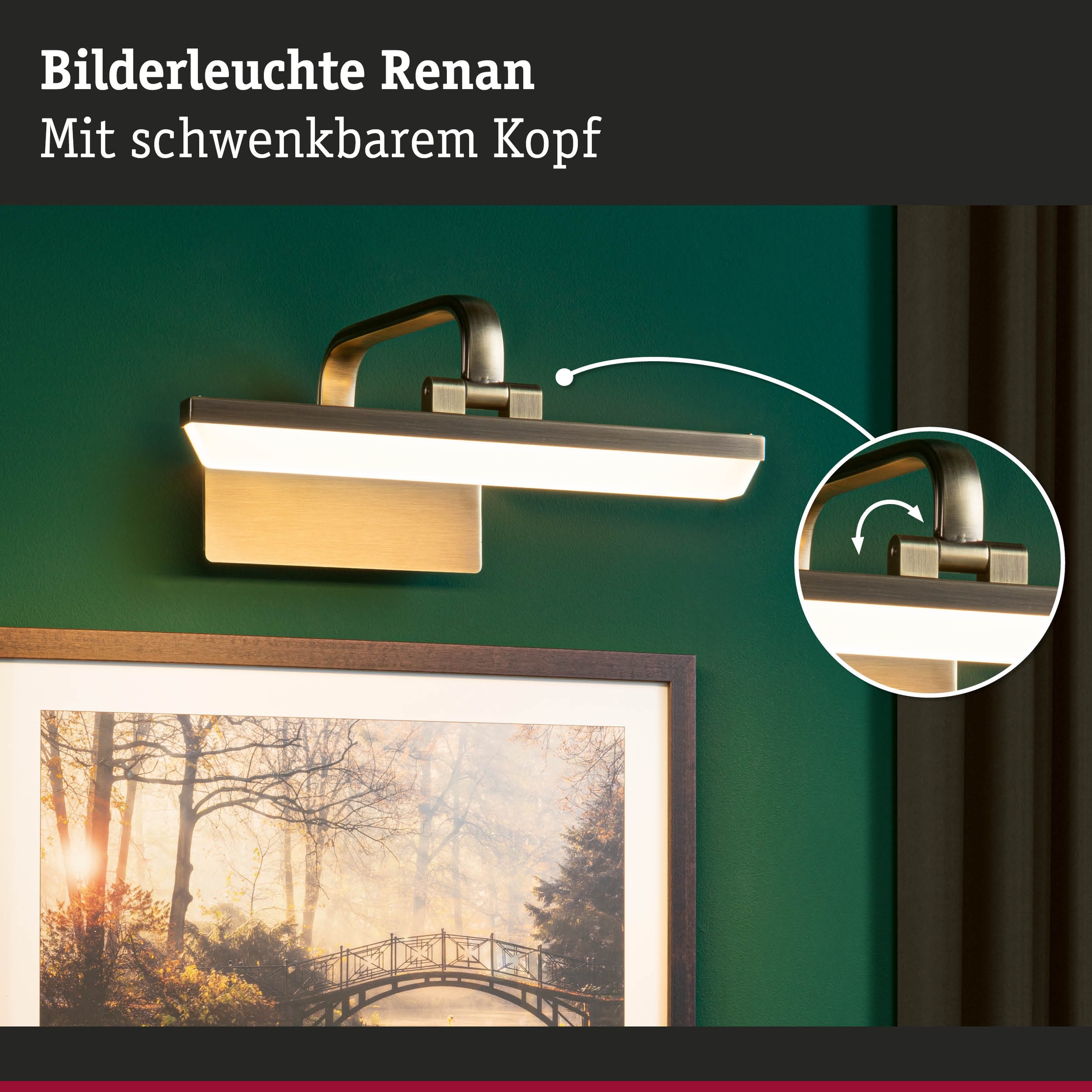 Paulmann LED Bilderleuchte »Renan 3000K, 230V«, 1 flammig